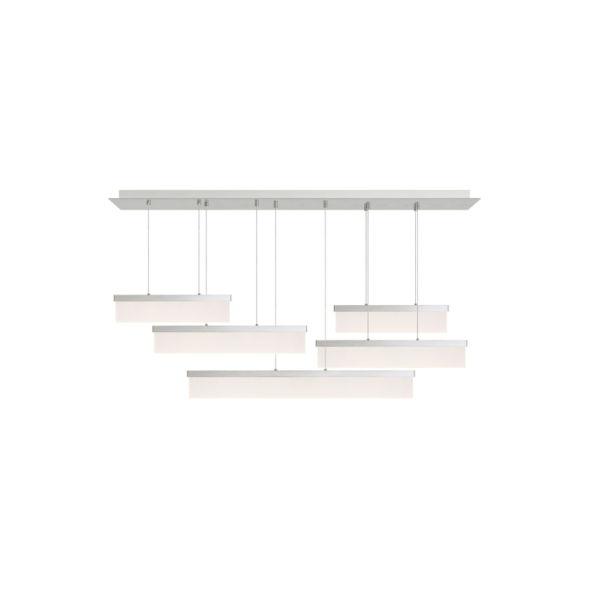 Sweep 58 in. 5 Lights LED Chandelier Nickel Finish - Bees Lighting