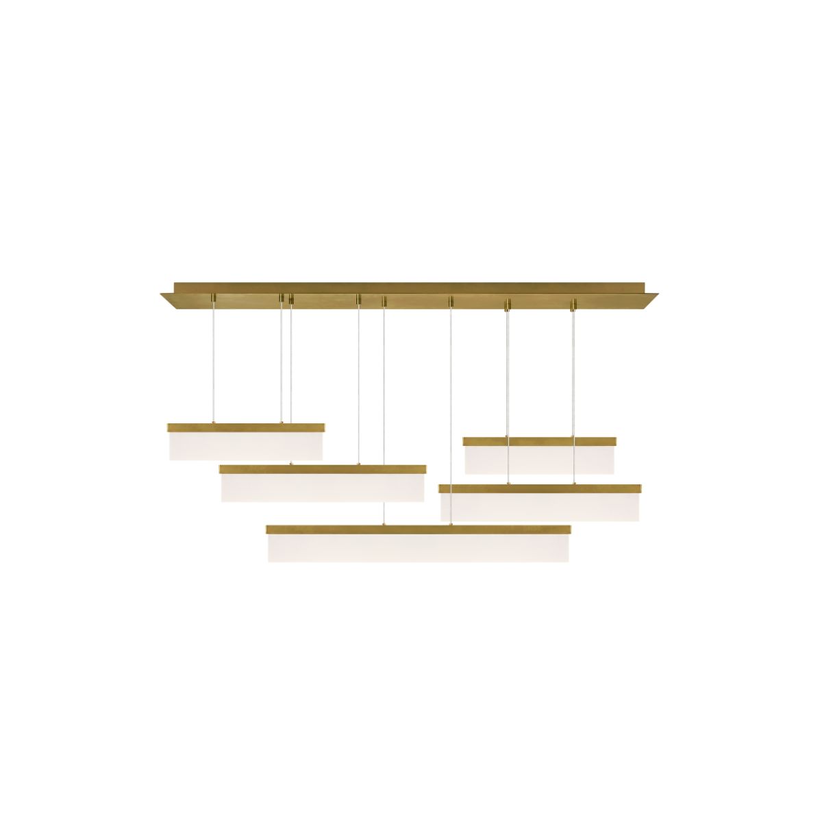 Sweep 59 in. 5 Lights LED Chandelier Brass Finish - Bees Lighting