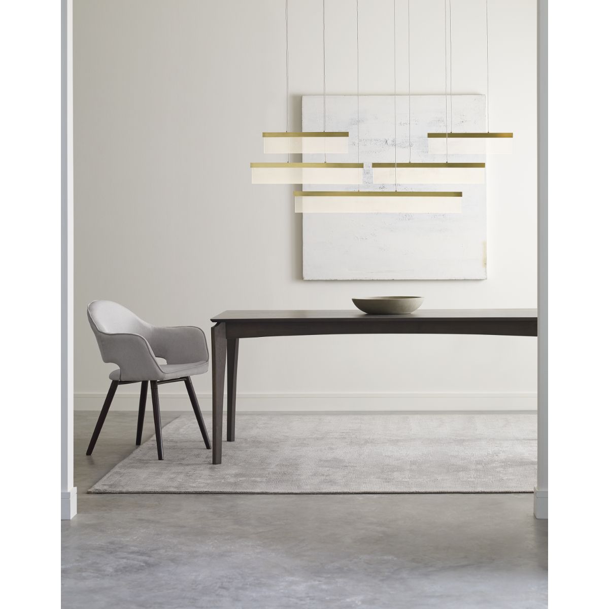 Sweep 59 in. 5 Lights LED Chandelier Brass Finish - Bees Lighting