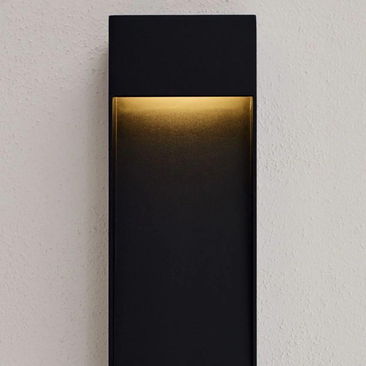 Inga 15 In. LED Outdoor Wall Sconce Black Finish - Bees Lighting