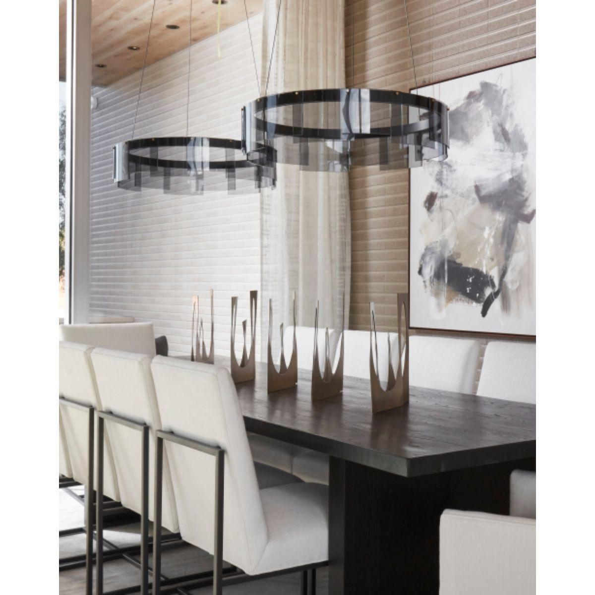 Stratos 31 in. LED Chandelier Black finish - Bees Lighting