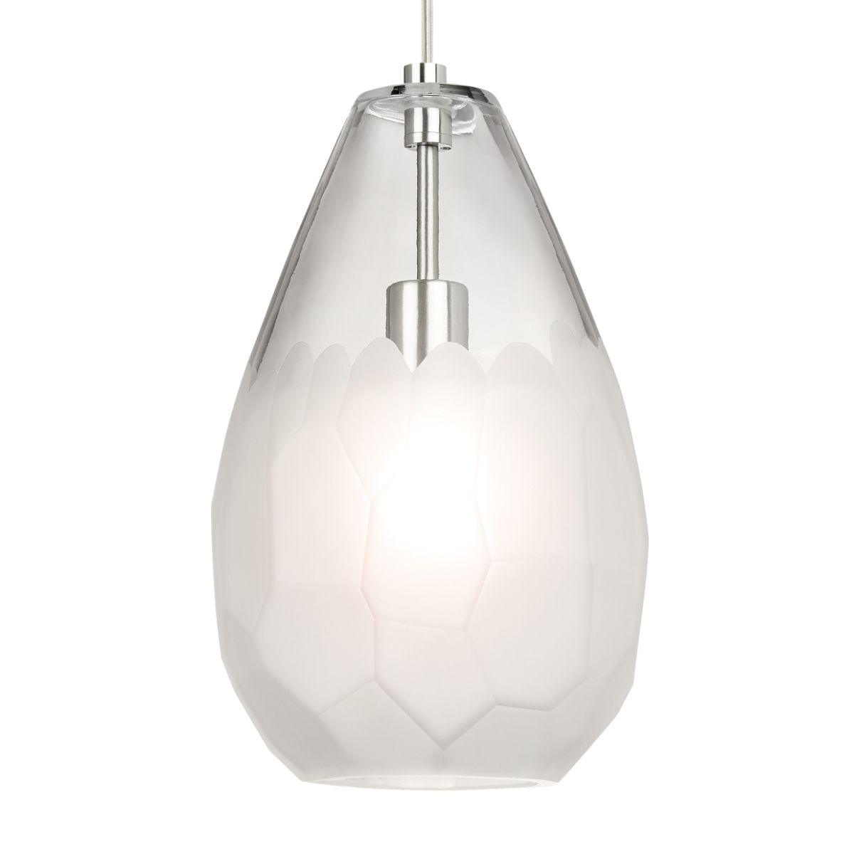 Briolette Grande 9 in. Pendant Light White Finish - Bees Lighting