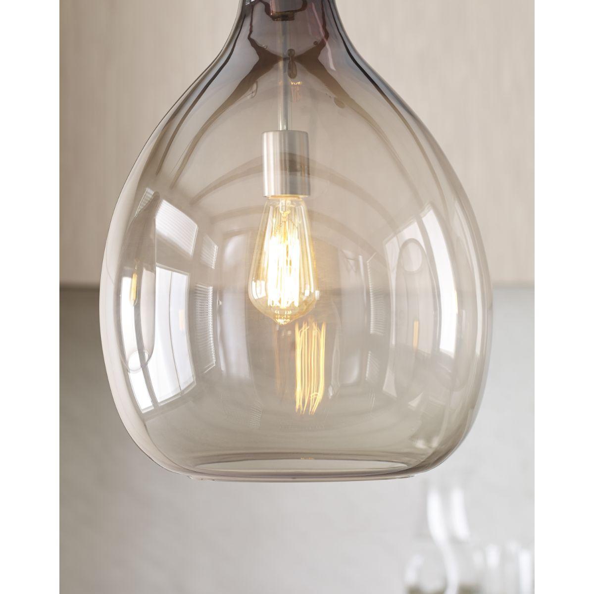 Quinton 16 in. Bulb Pendant Light Smoke Black Finish - Bees Lighting