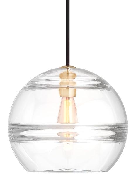 Sedona 12 in. Pendant Light Clear Brass Finish - Bees Lighting