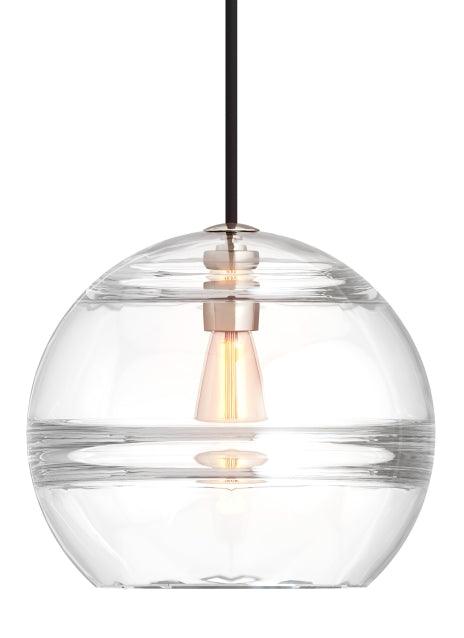Sedona 12 in. Pendant Light Clear Satin Nickel Finish - Bees Lighting