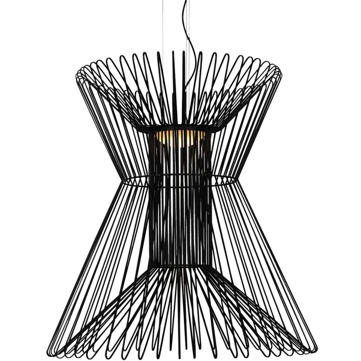 Syrma Grande36 in. LED Pendant Light 3500K Black finish - Bees Lighting