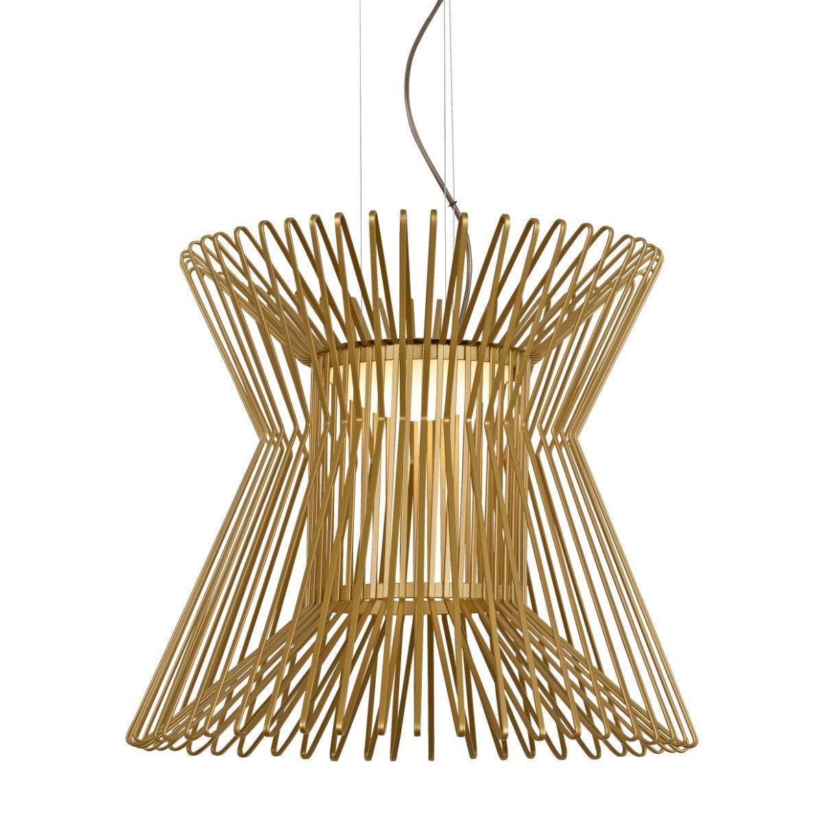 Syrma 22 in. LED Pendant Light 3000K Gold Finish - Bees Lighting