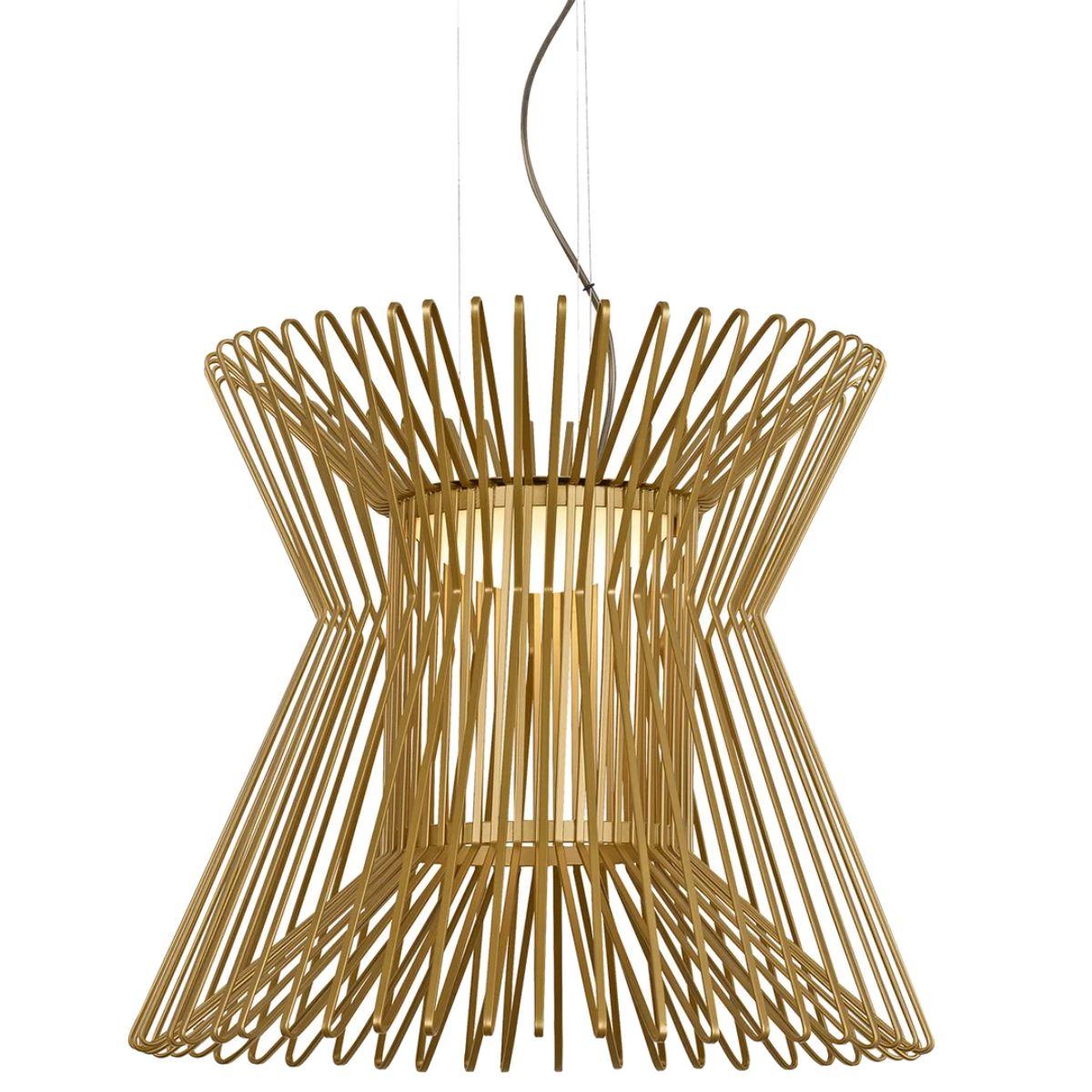 Syrma 22 in. LED Pendant Light 3500K Gold finish - Bees Lighting