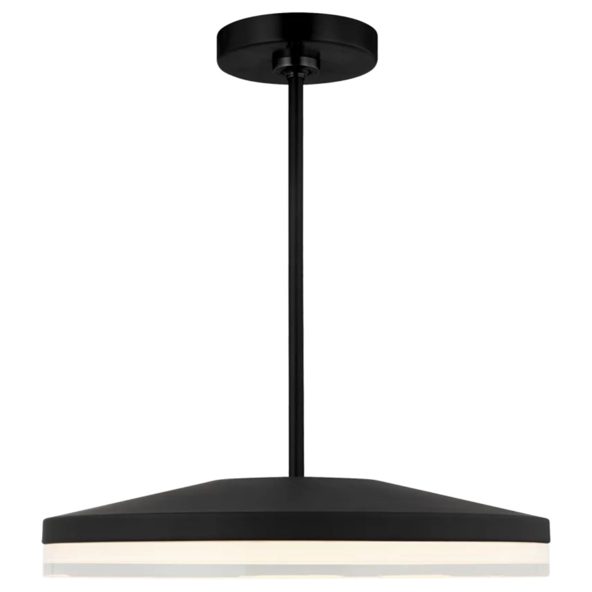 Wyatt 16 in. LED Pendant Light Black finish - Bees Lighting