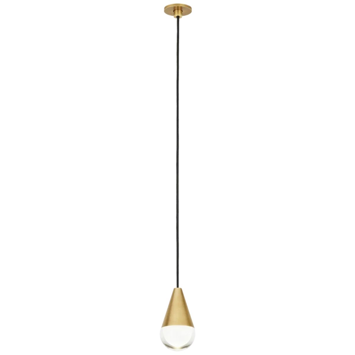 Cupola 5 in. LED Pendant Light Natural Brass finish - Bees Lighting