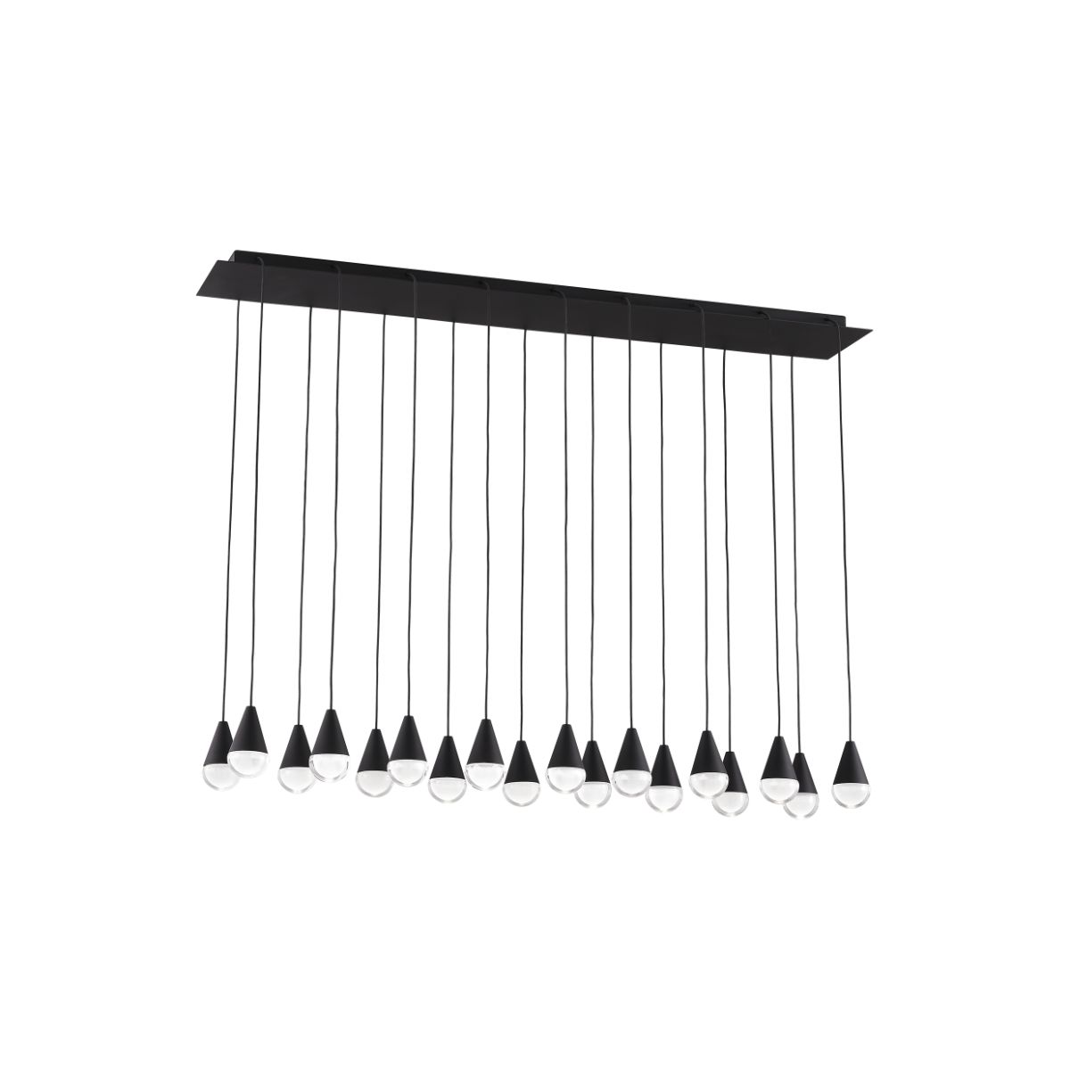 CUPOLA 47 in. 18 Lights LED Chandelier 120V Black Finish - Bees Lighting