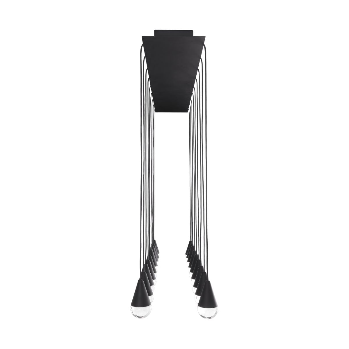 CUPOLA 47 in. 18 Lights LED Chandelier 120V Black Finish - Bees Lighting