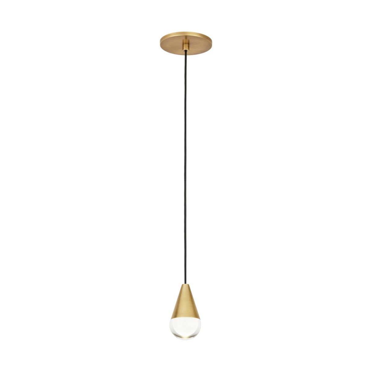 CUPOLA 3 in. LED Pendant Light 120-277V Natural Brass Finish - Bees Lighting