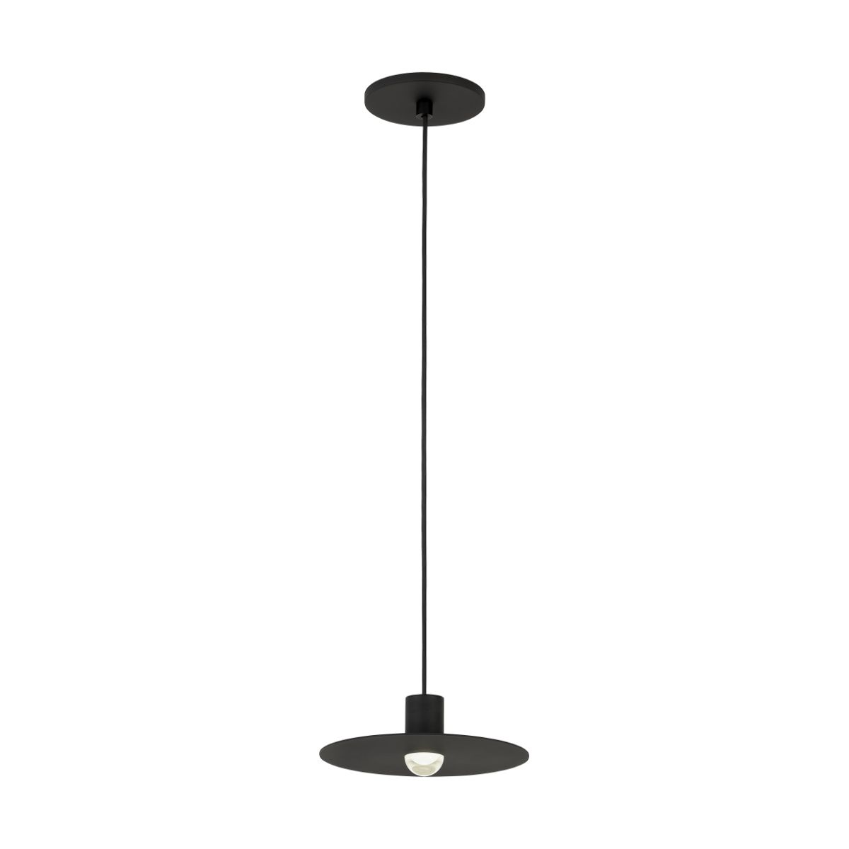 EAVES 8 in. LED Pendant Light 120-277V Black Finish - Bees Lighting