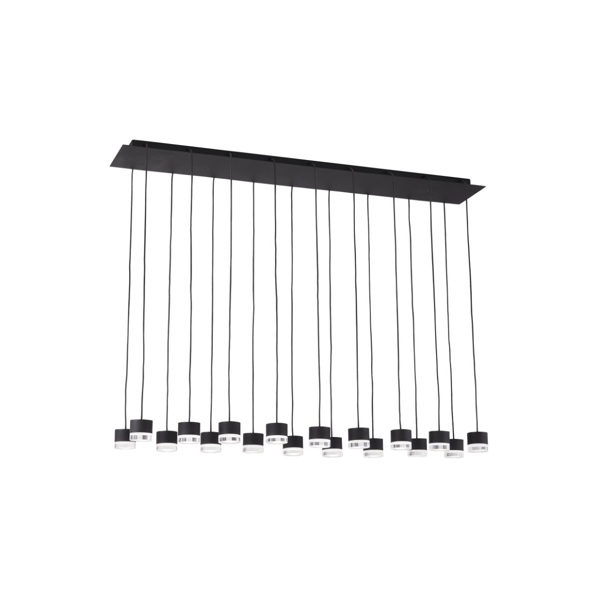 Gable 45 in. 18 Lights LED Chandelier 120V Black Finish - Bees Lighting