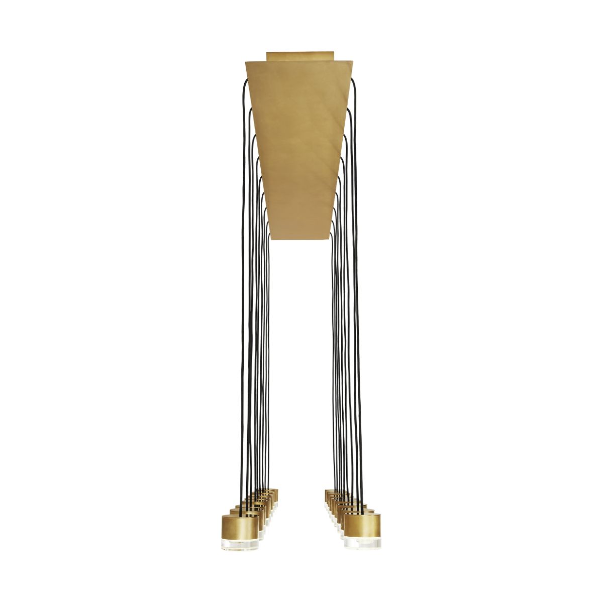 Gable 45 in. 18 Lights LED Chandelier 120V Natural Brass Finish - Bees Lighting