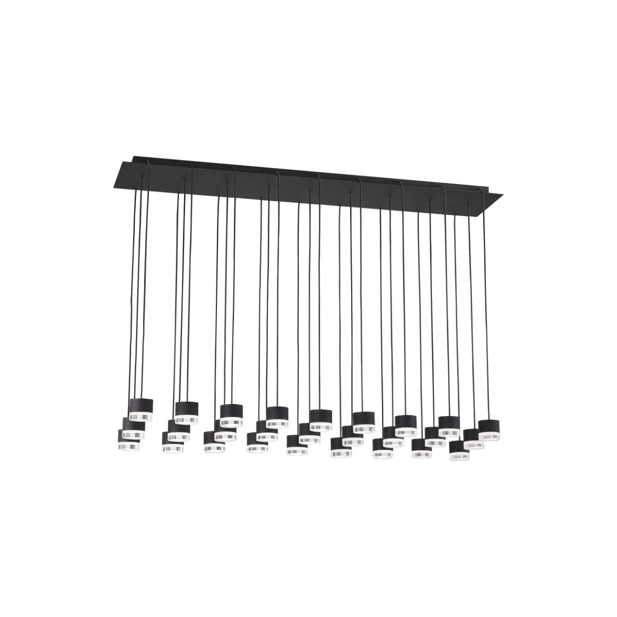 Gable 45 in. 27 Lights LED Chandelier 120V Black Finish - Bees Lighting