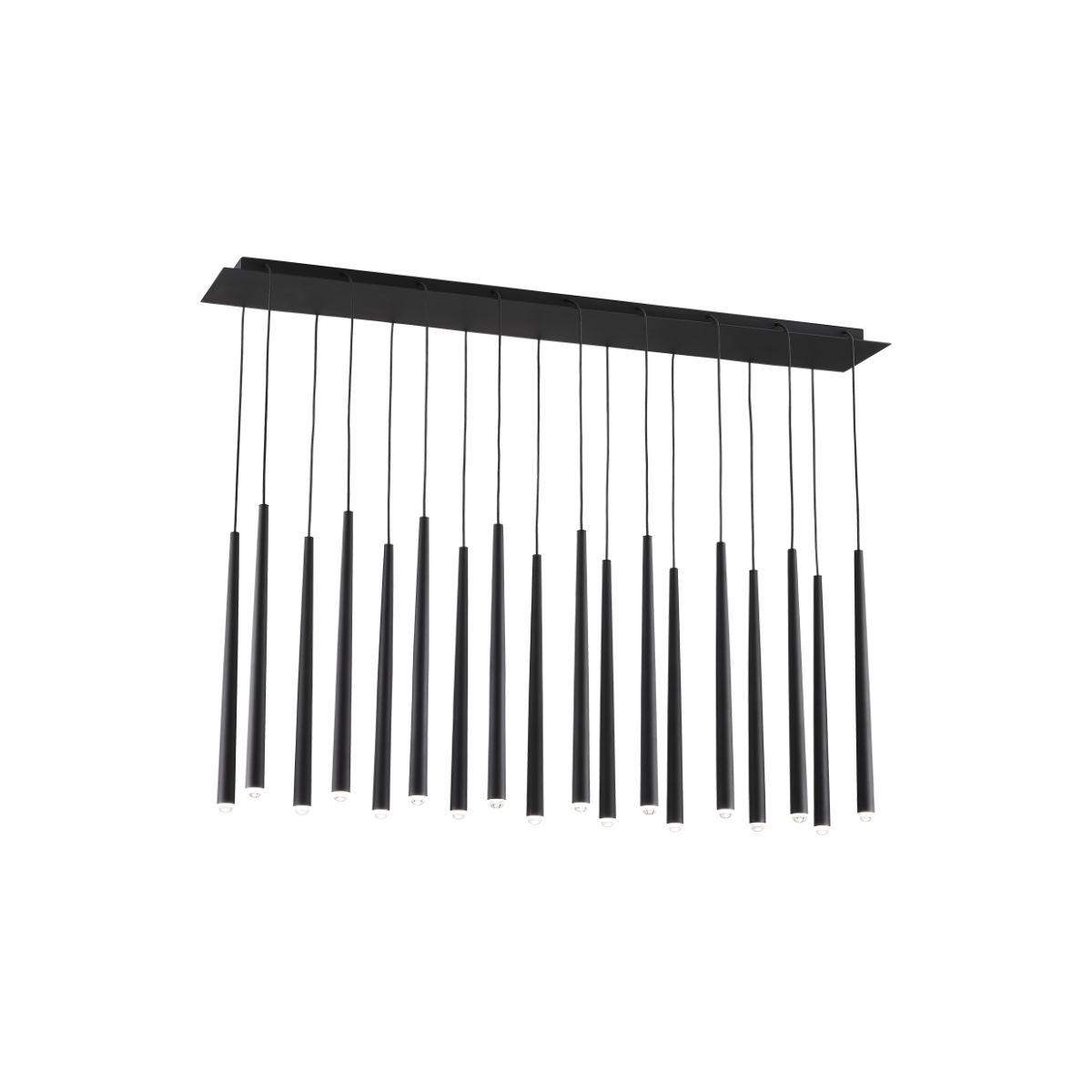 Pylon 43 in. 18 Lights LED Chandelier 120V Black Finish - Bees Lighting
