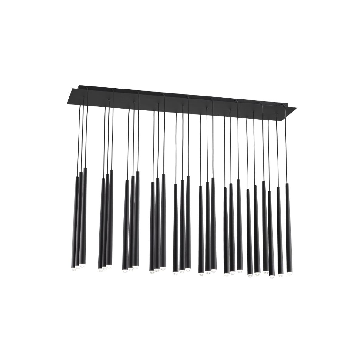 Pylon 43 in. 27 Lights LED Chandelier 120V Nightshade Black Finish - Bees Lighting
