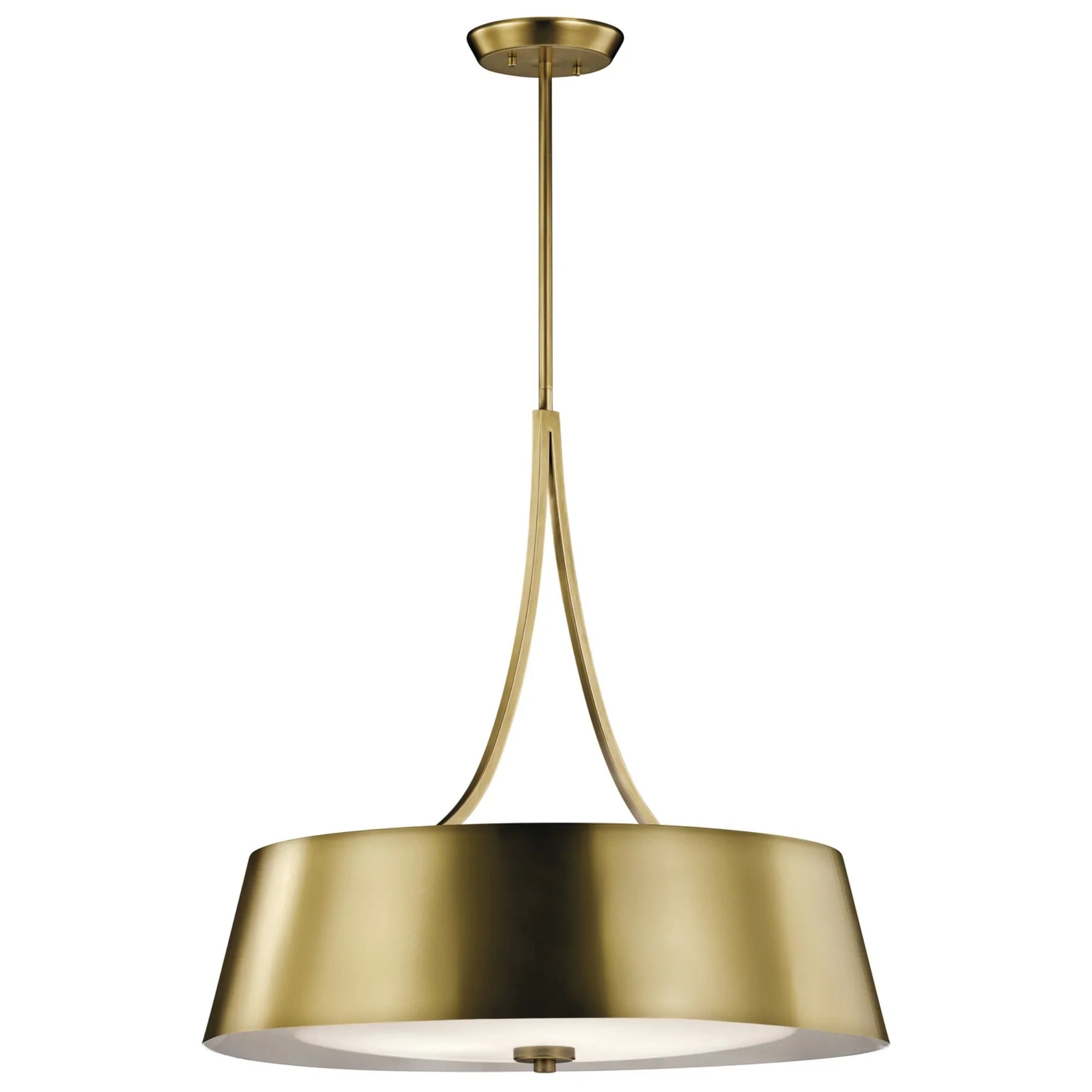 Maclain 24" 4-Light Chandelier, Natural Brass Finish - Bees Lighting