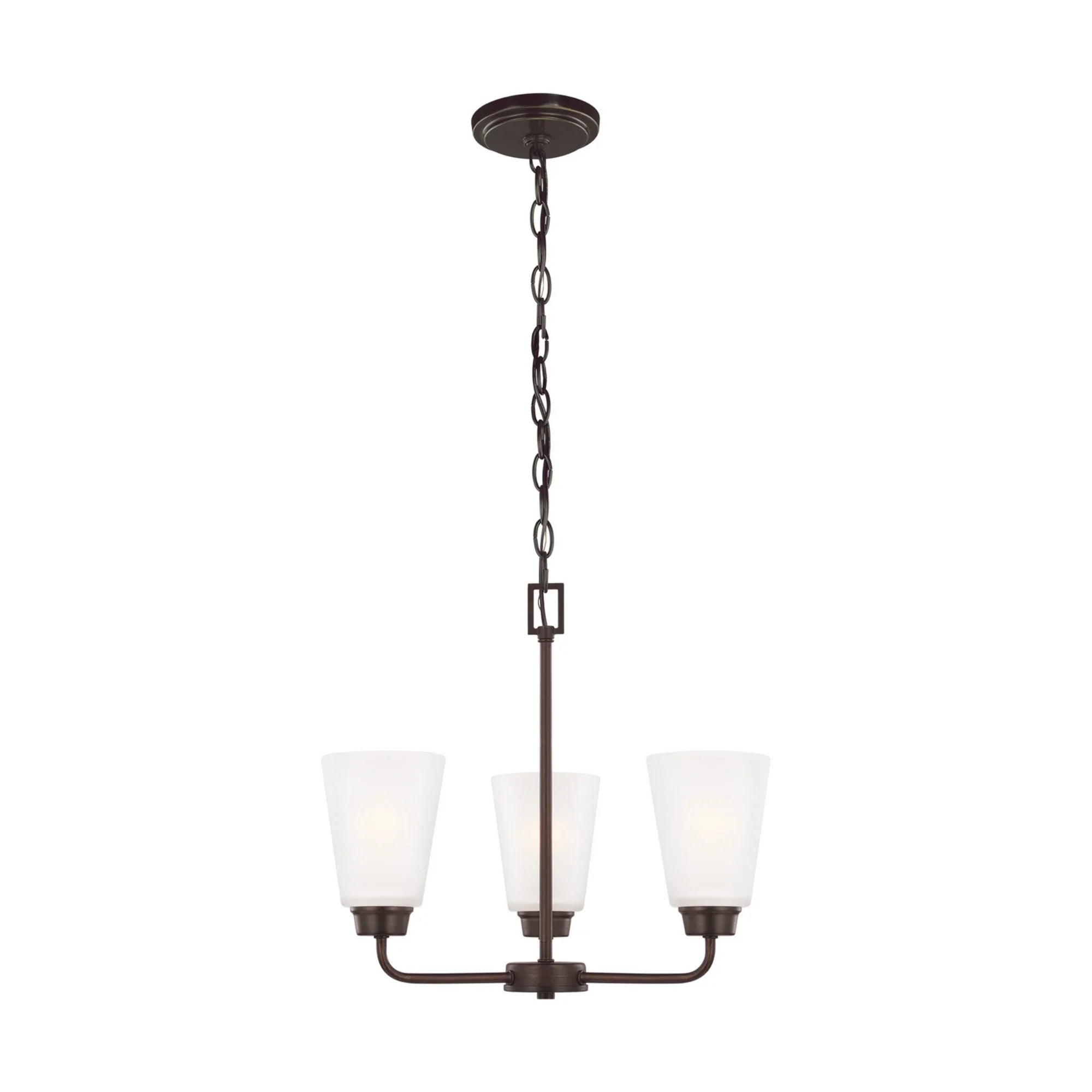 Kerrville 18" 3-Light Chandelier, Bronze Finish - Bees Lighting