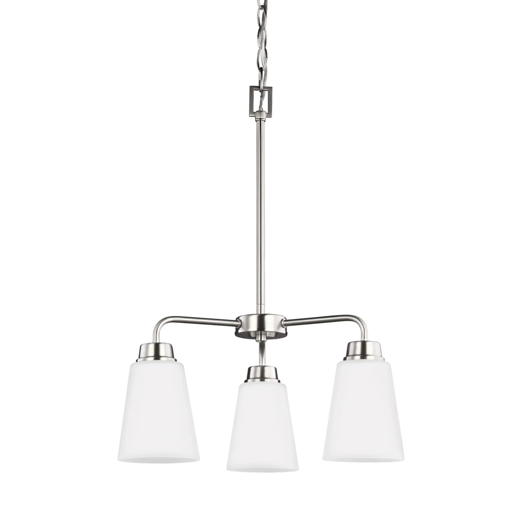 Kerrville 18" 3-Light Chandelier, Brushed Nickel Finish - Bees Lighting