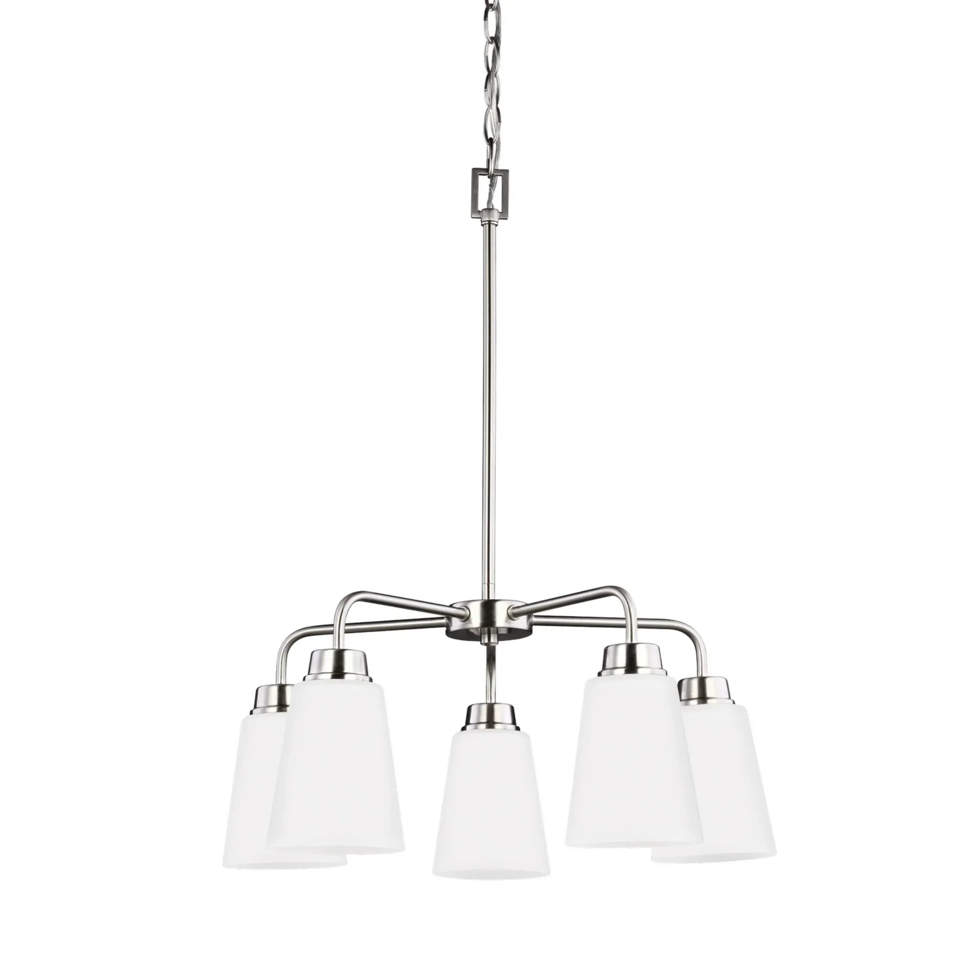 Kerrville 20" 5-Light Chandelier, Brushed Nickel Finish - Bees Lighting