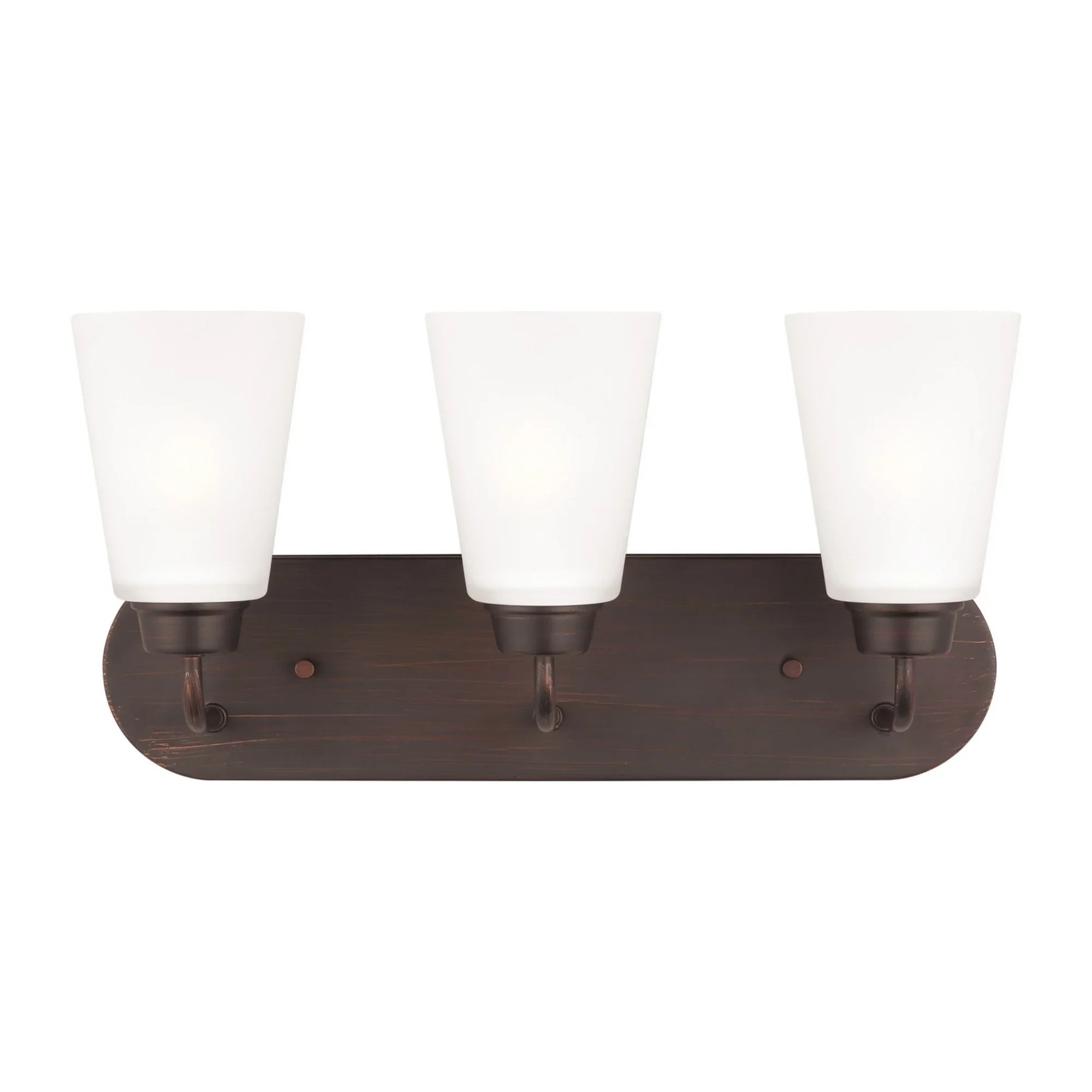 Kerrville 18" 3-Light Bathroom Vanity, Bronze Finish - Bees Lighting