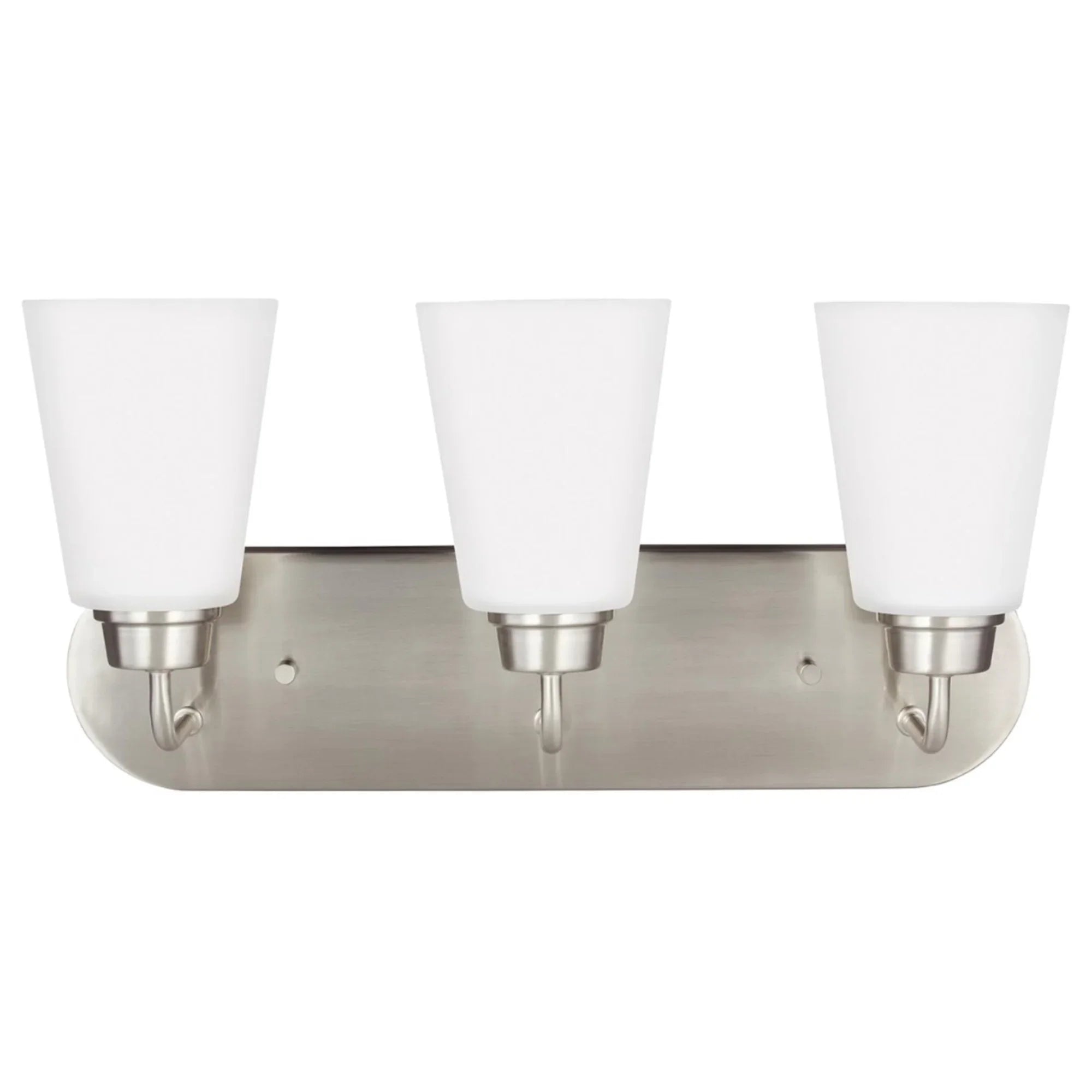 Kerrville 18" 3-Light Bathroom Vanity, Brushed Nickel Finish - Bees Lighting