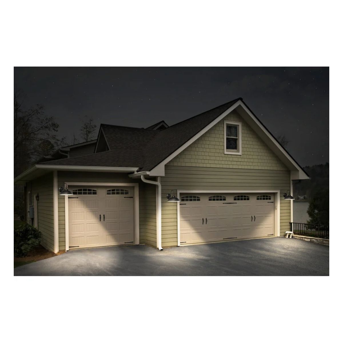 Baytree Lane 11 in. LED Outdoor Barn Light Oil Rubbed Bronze & Gold Finish - Bees Lighting