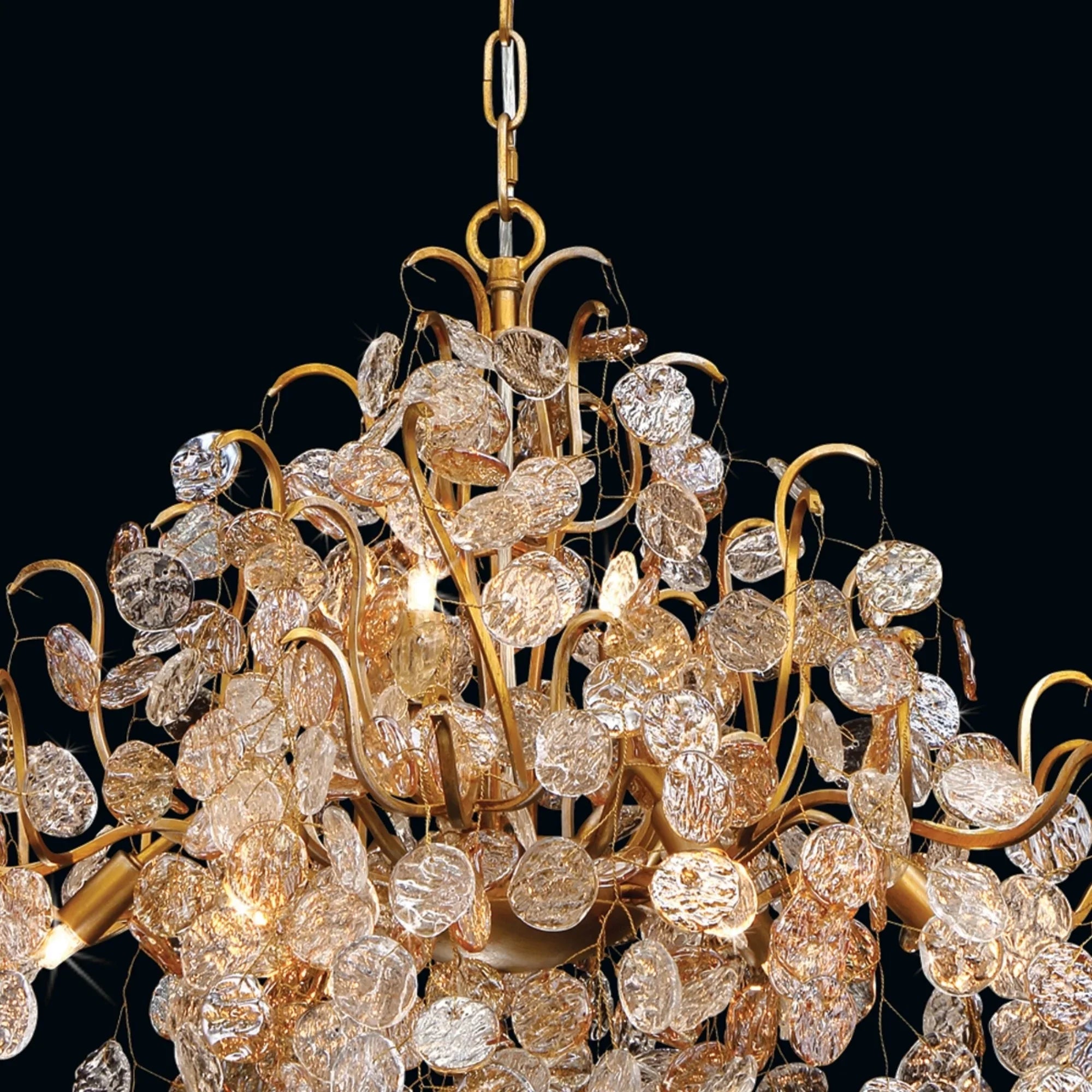 Campobasso 11-Light 33" Chandelier, Gold Finish - Bees Lighting