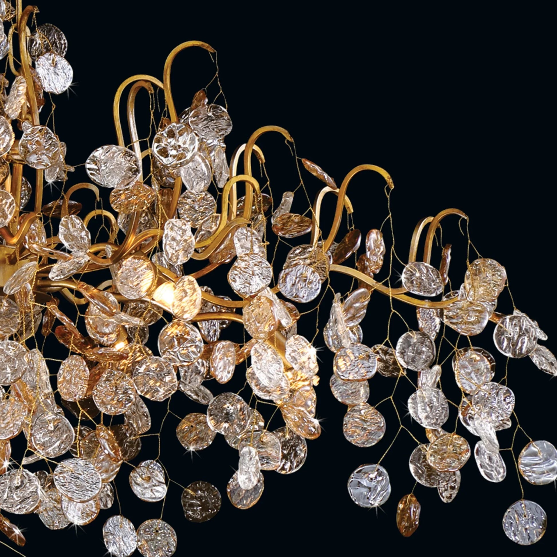 Campobasso 11-Light 33" Chandelier, Gold Finish - Bees Lighting