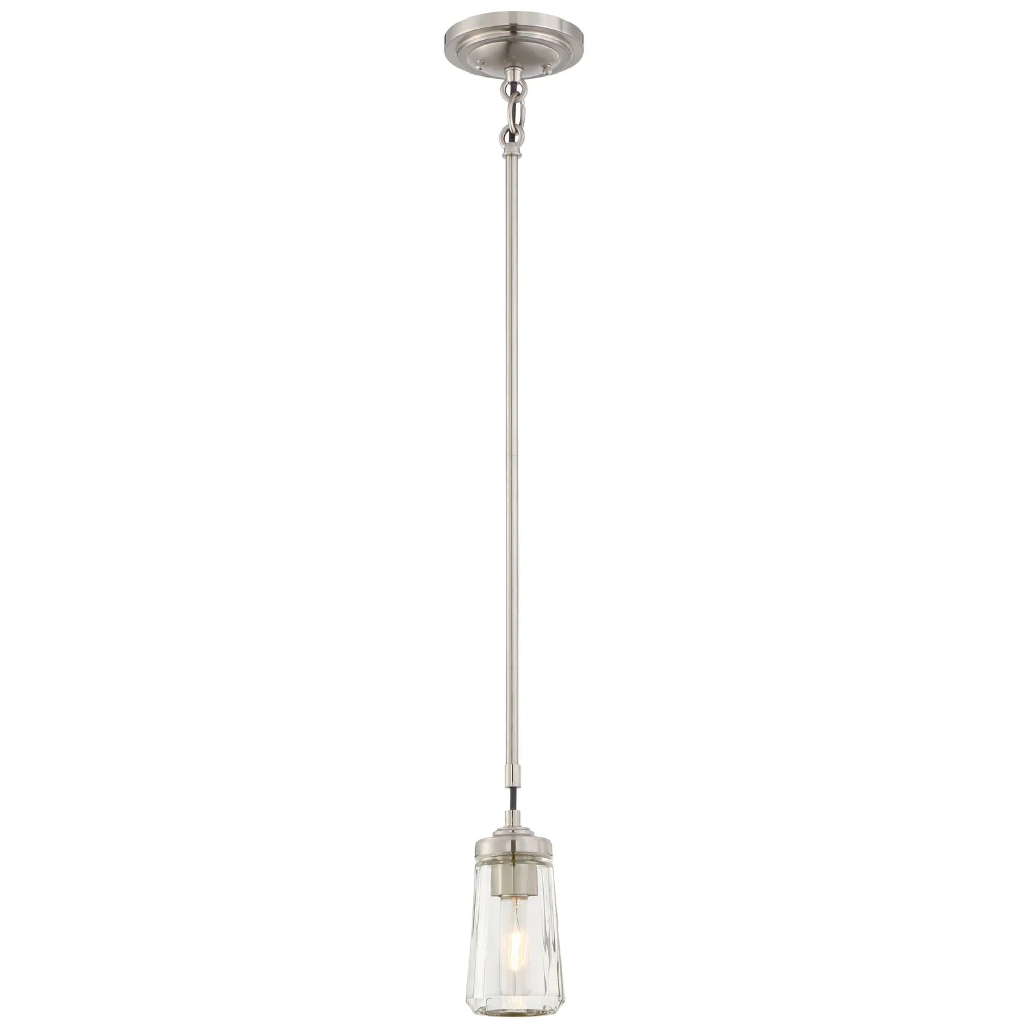 Poleis 4" Mini Pendant, Brushed Nickel Finish - Bees Lighting