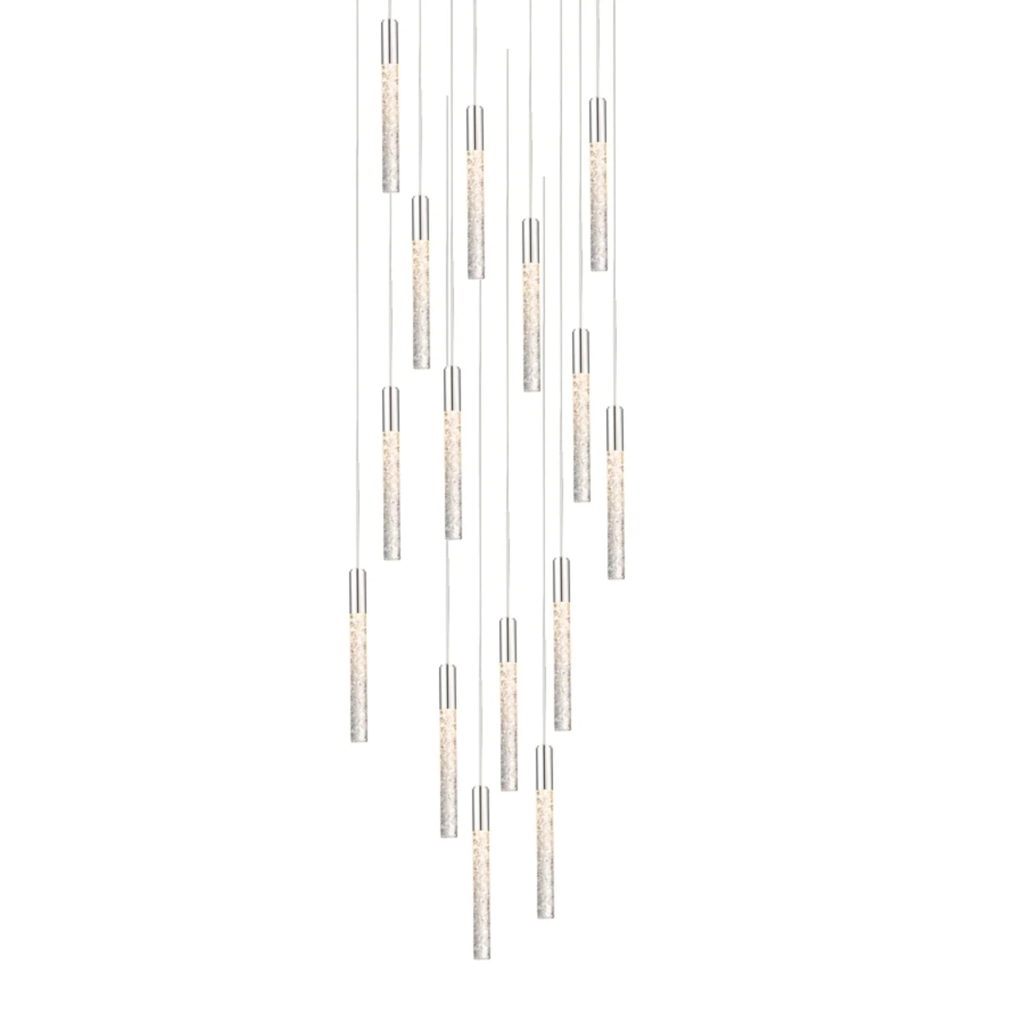 Magic 23" 15-Light LED Pendant, Polished Nickel Finish - Bees Lighting