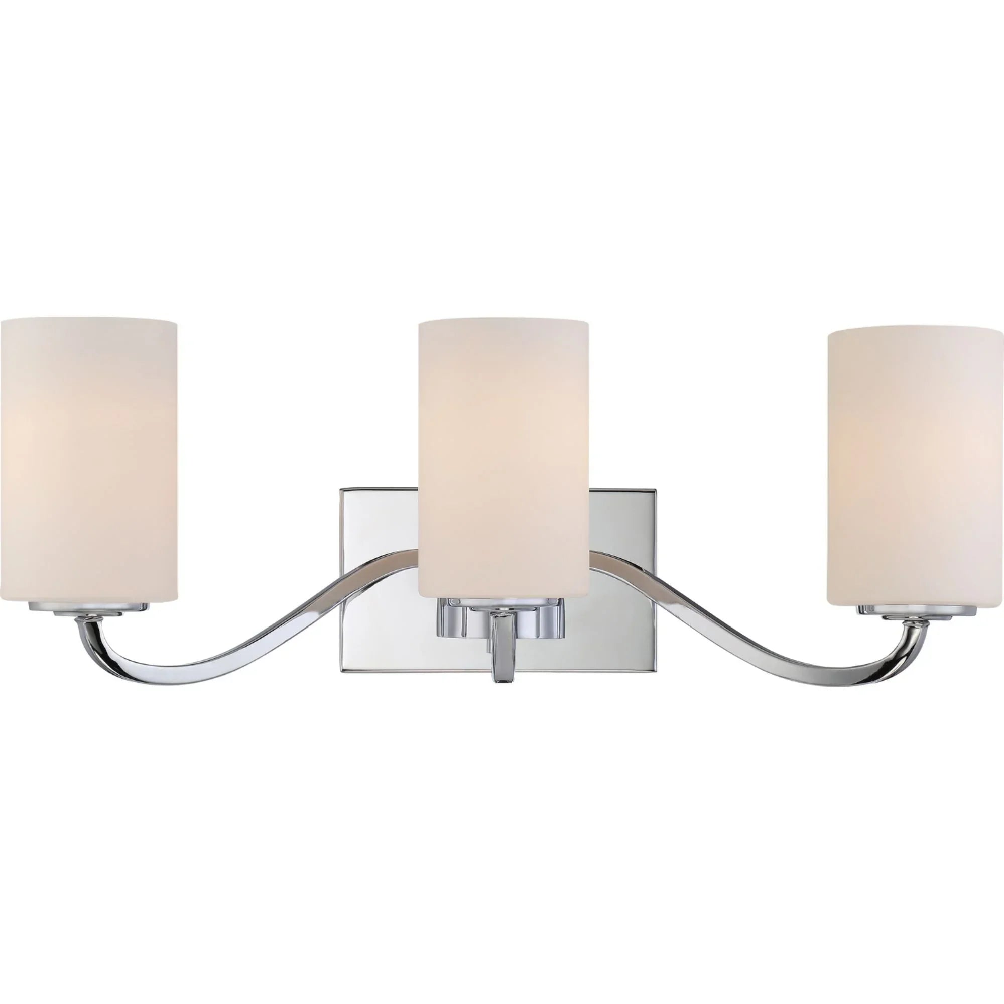 Willow Vanity Light, White Glass - Bees Lighting