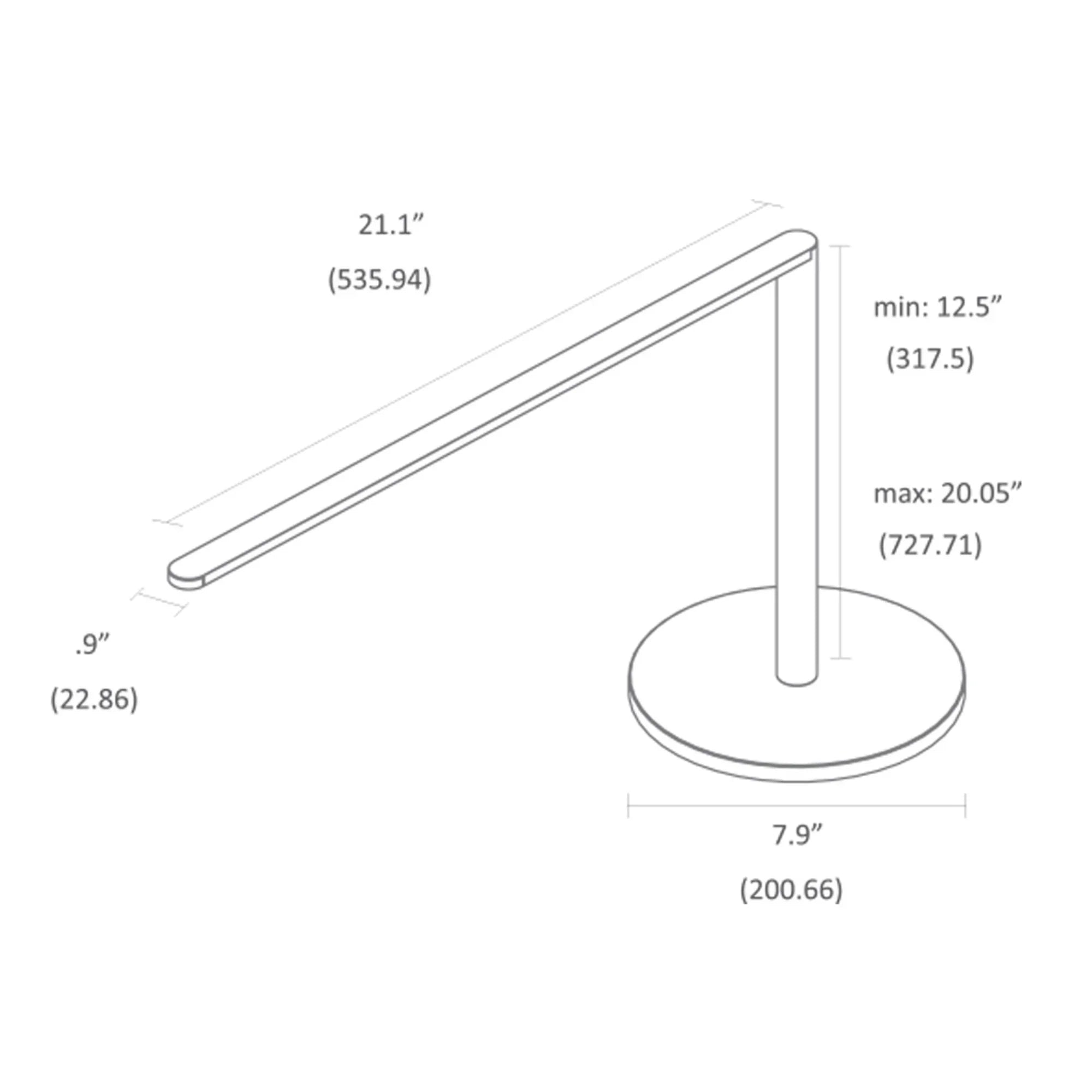 Lady7 Silver Contemporary LED Desk Lamp and USB Port - Bees Lighting