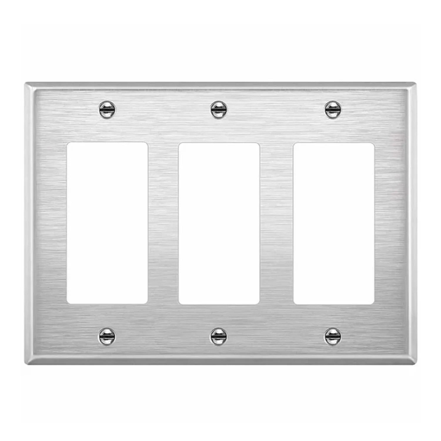 3-Gang Stainless Steel Decorator Wall Plate - Bees Lighting