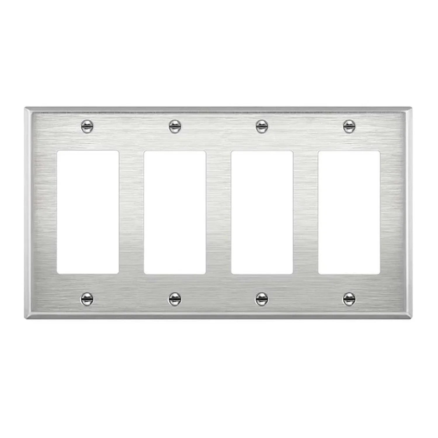 4-Gang Stainless Steel Decorator Wall Plate - Bees Lighting