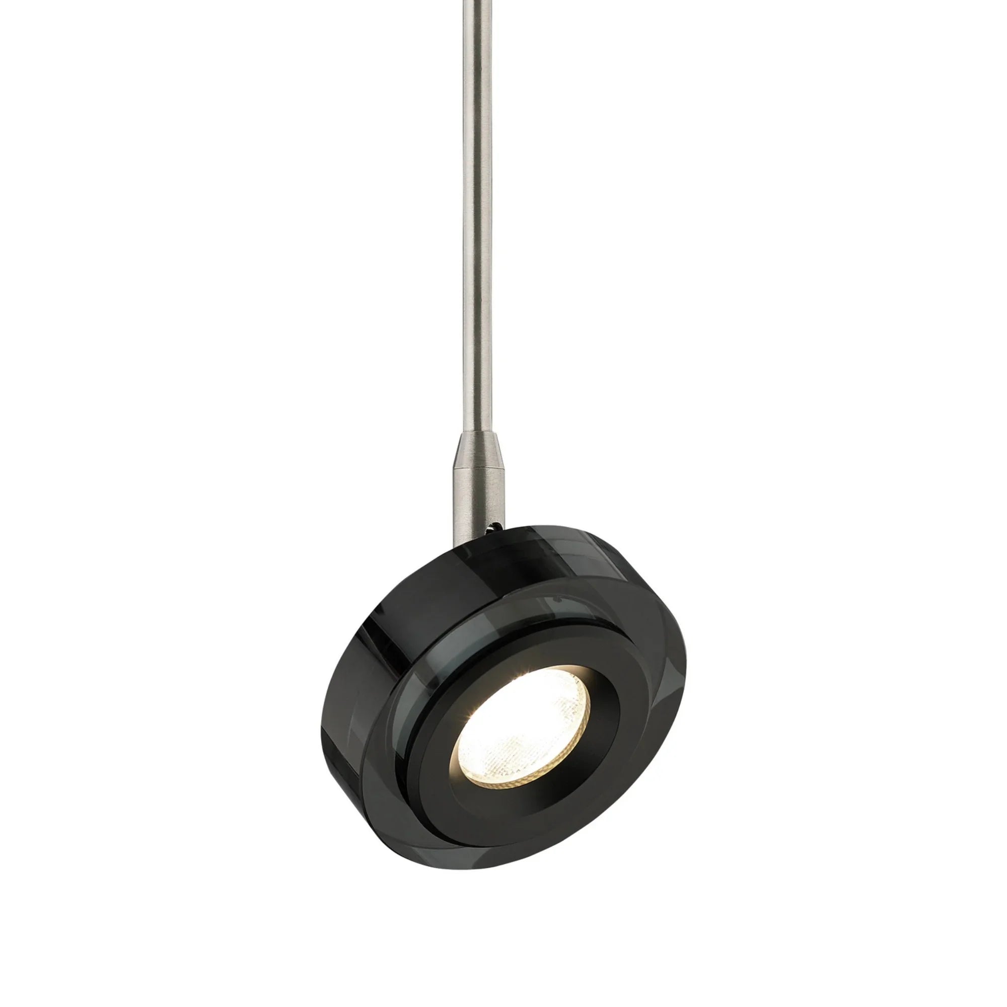 Brim 14"L Monorail LED Head, Matte Black Finish, 2700K, 40°, Smoke - Bees Lighting