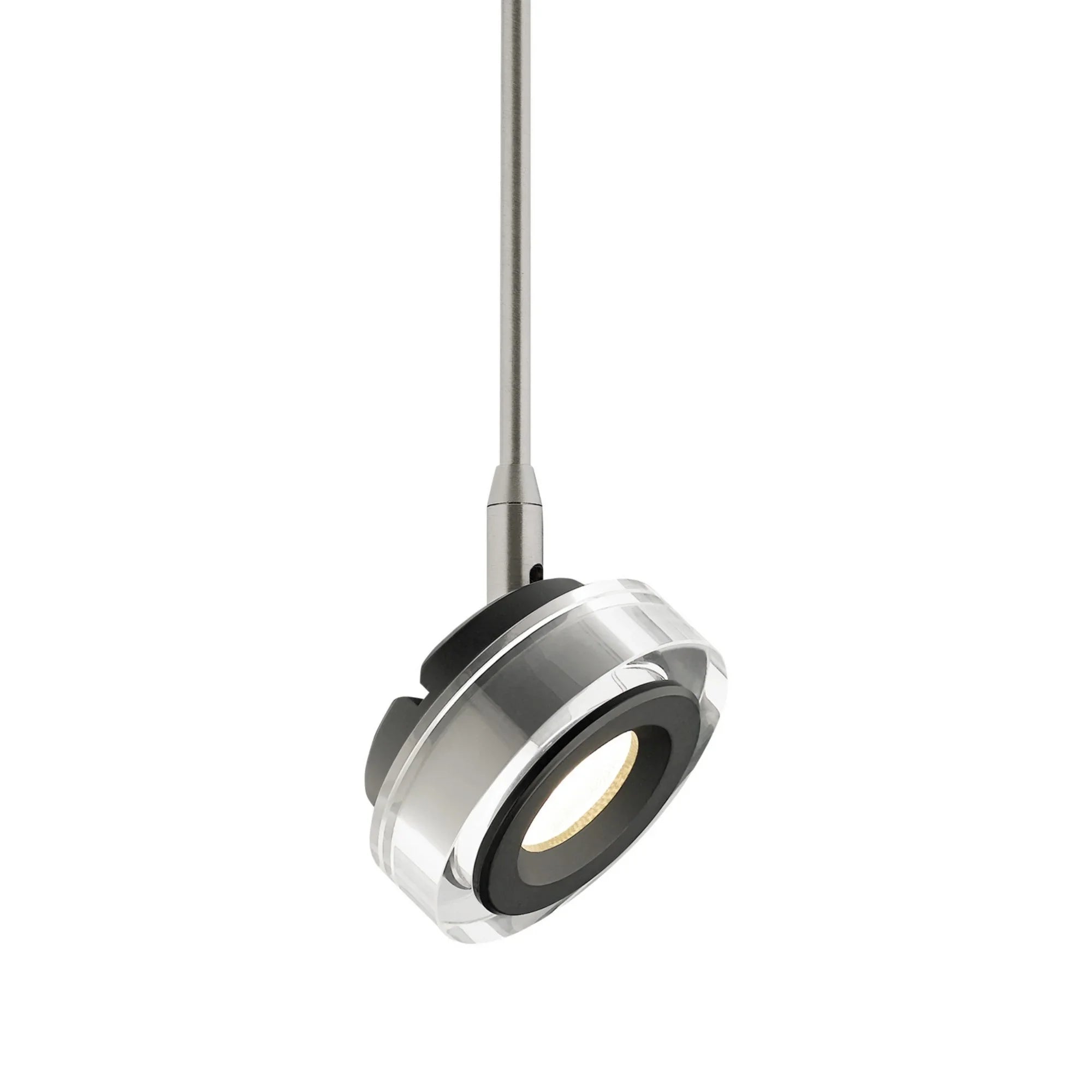 Brim 5"L Monorail LED Head, Matte Black Finish, 3000K, 30°, Clear - Bees Lighting