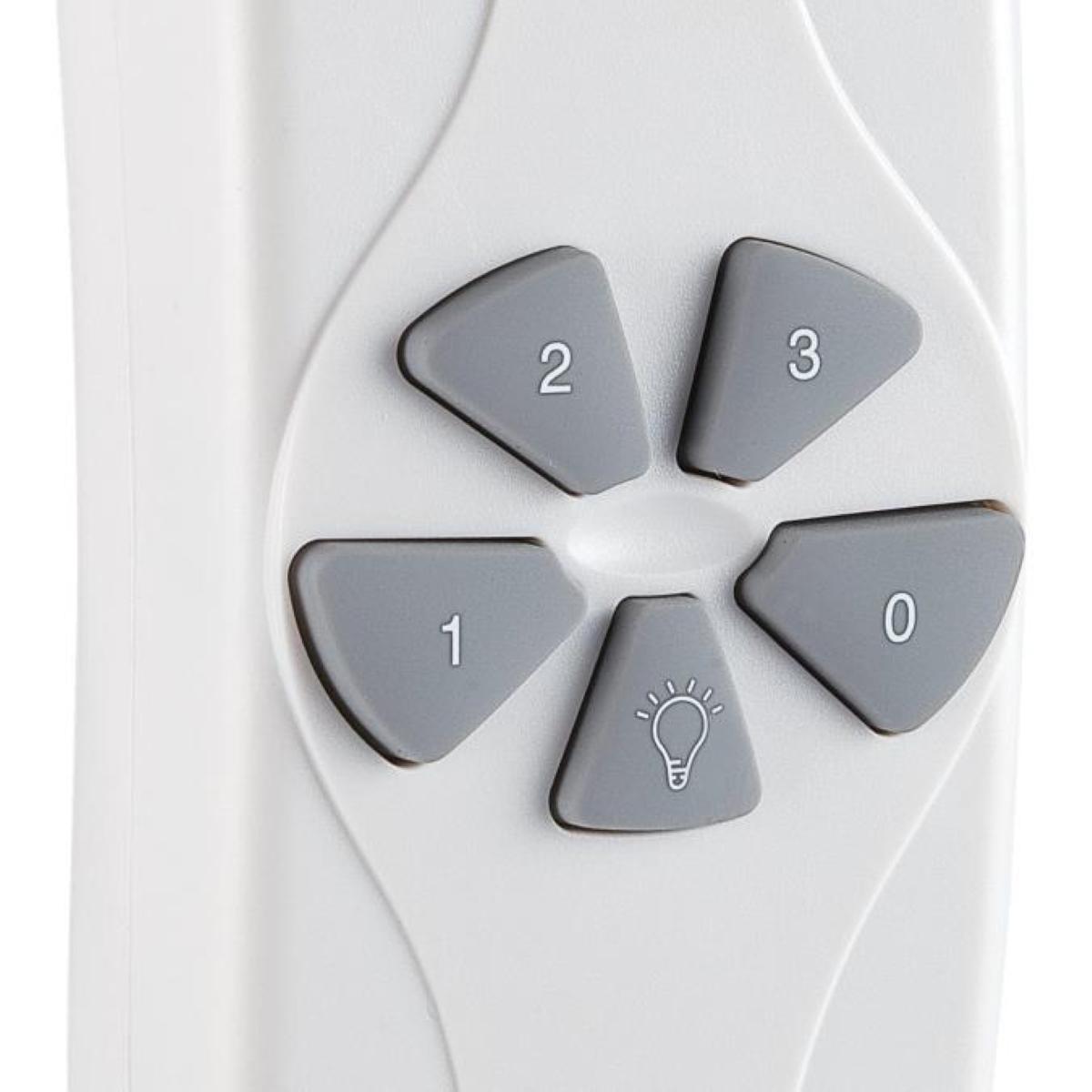 3 Speed Ceiling Fan and Light Remote Control, White Finish - Bees Lighting
