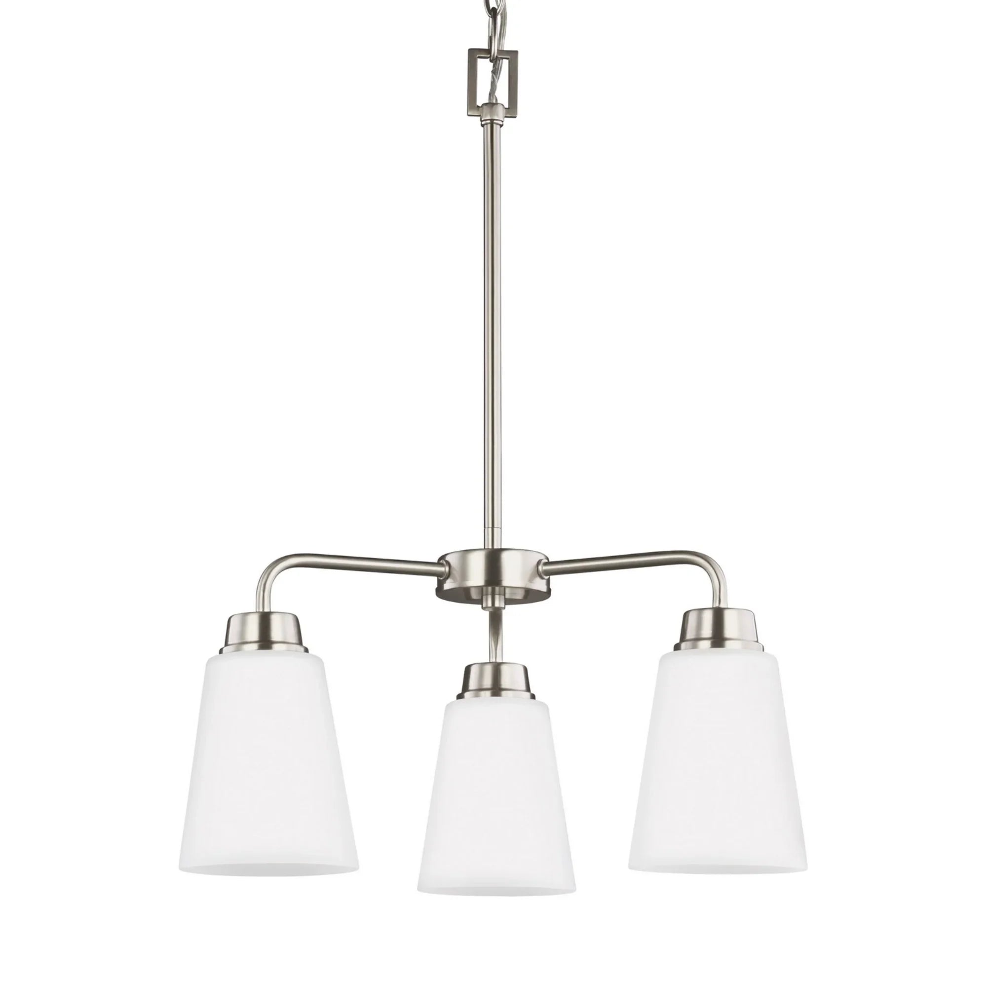 Kerrville 18" 3-Light LED Chandelier, Brushed Nickel Finish - Bees Lighting