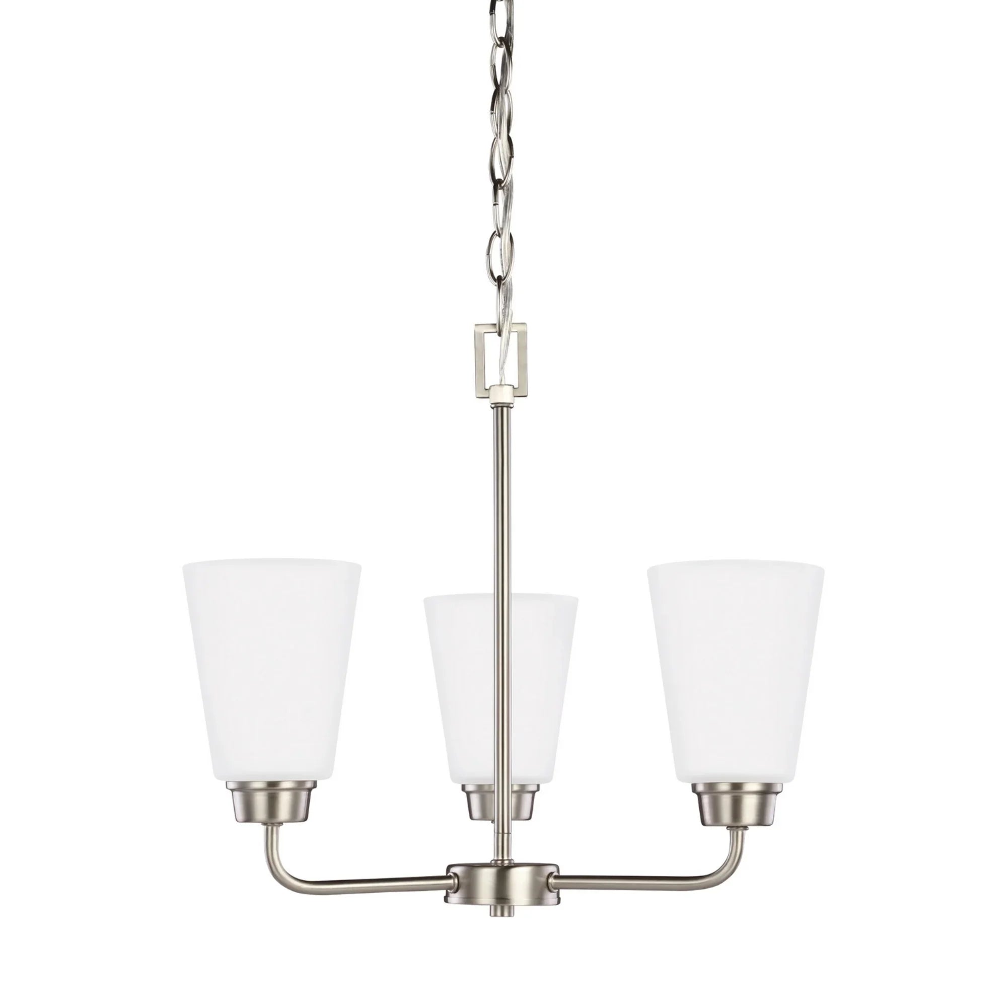 Kerrville 18" 3-Light LED Chandelier, Brushed Nickel Finish - Bees Lighting