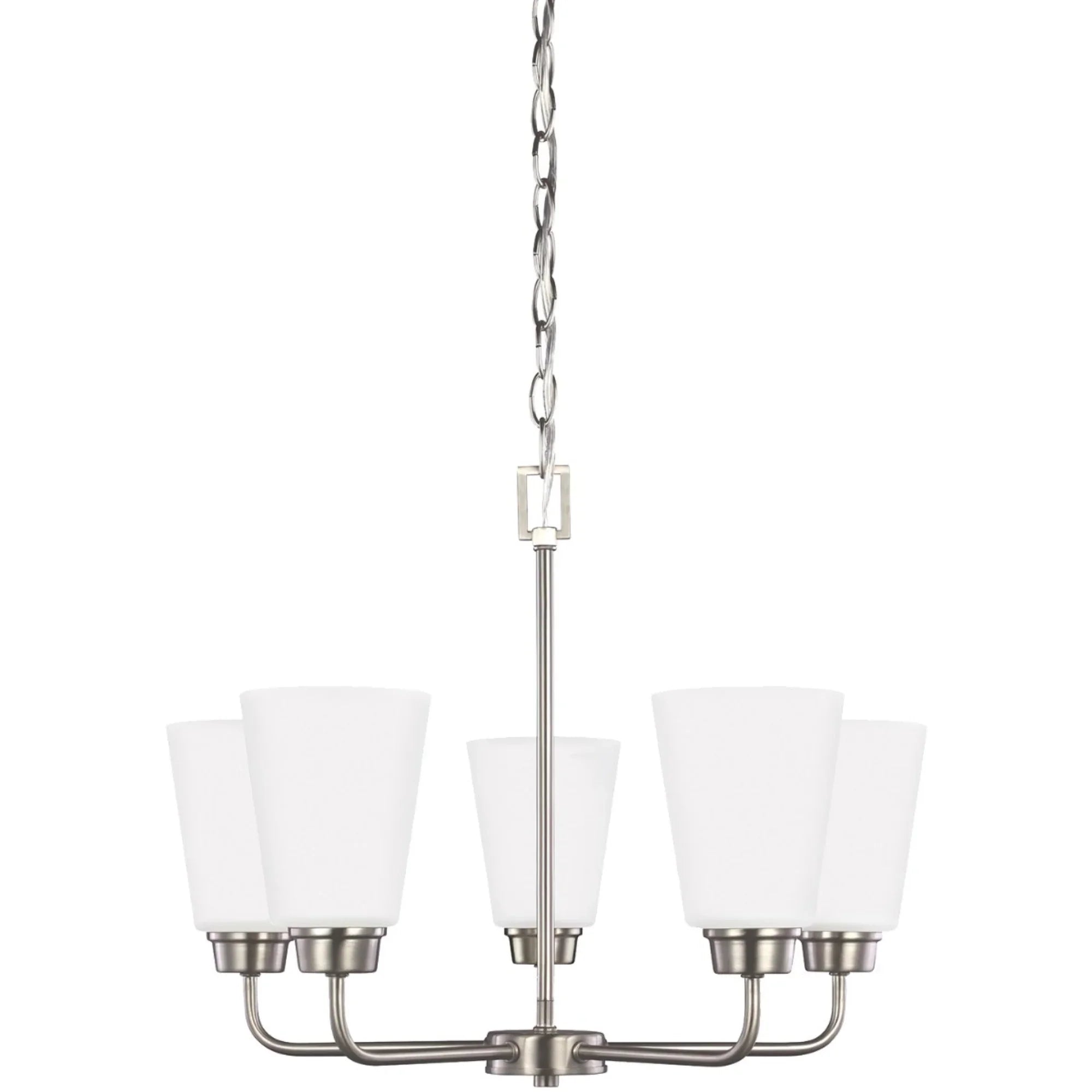 Kerrville 20" 5-Light LED Chandelier, Brushed Nickel Finish - Bees Lighting
