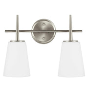 Driscoll 16" 2-Light LED Bathroom Vanity, Brushed Nickel Finish - Bees Lighting