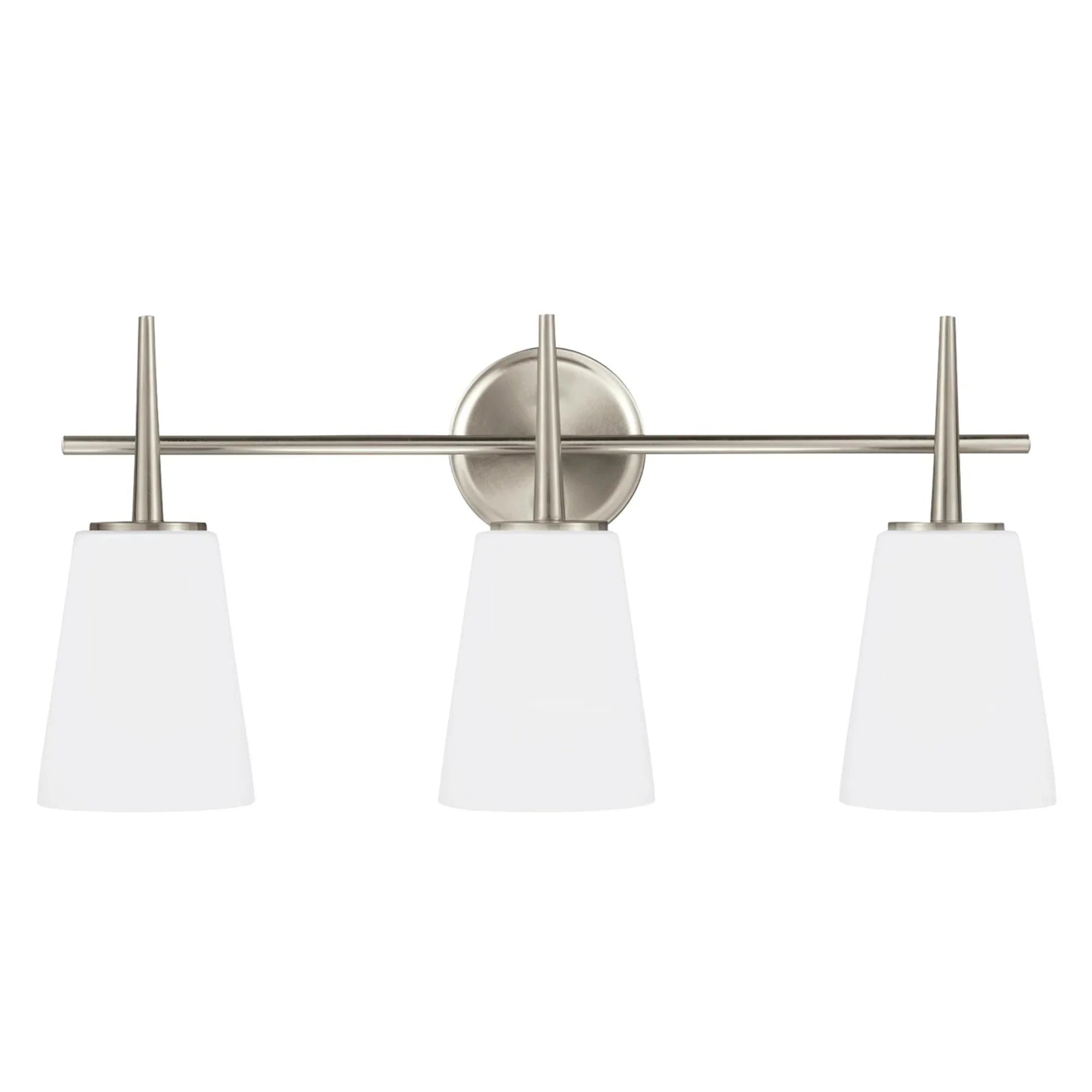 Driscoll 25" 3-Light LED Bathroom Vanity, Brushed Nickel Finish - Bees Lighting