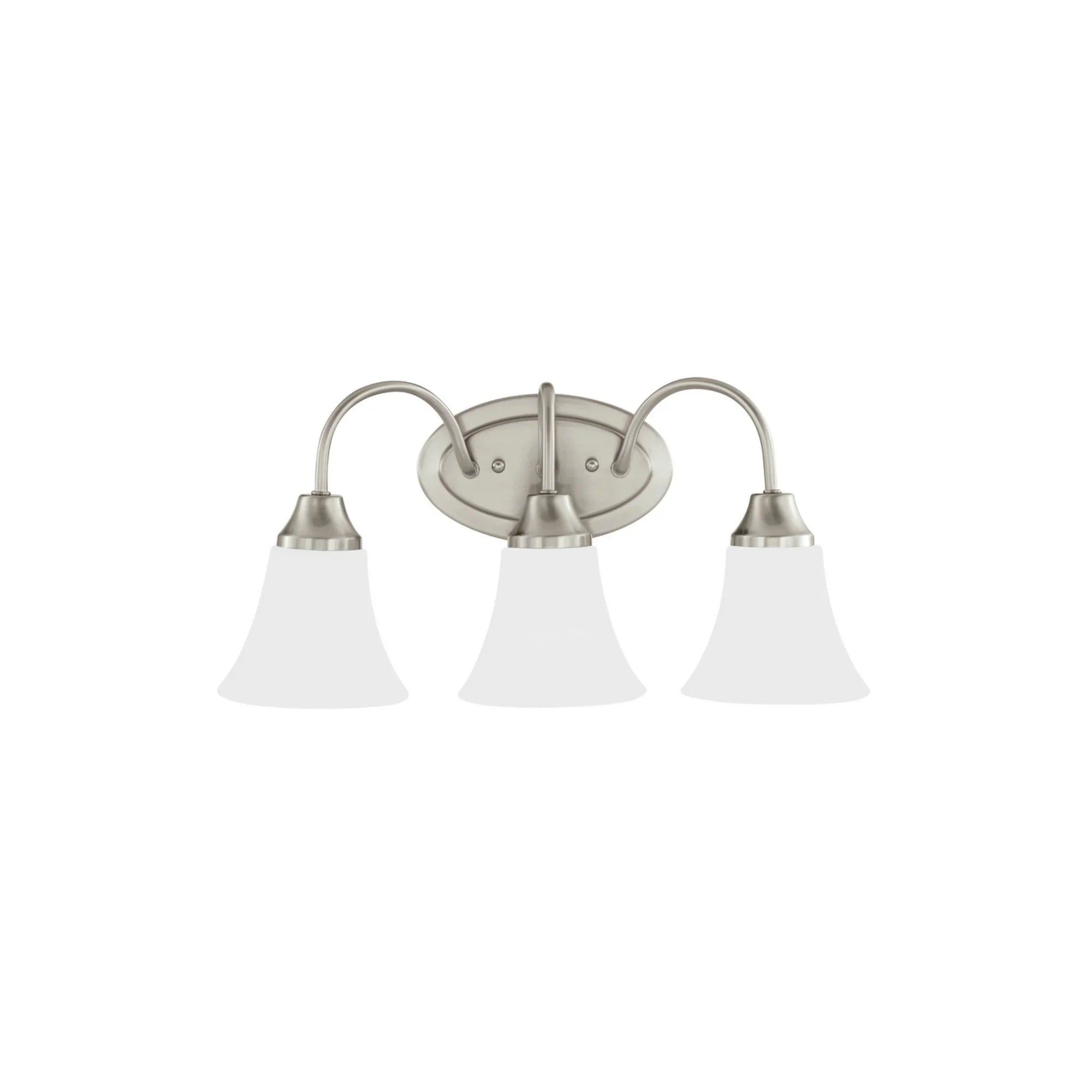 Holman 18" 3-Light LED Bathroom Vanity, Brushed Nickel Finish - Bees Lighting