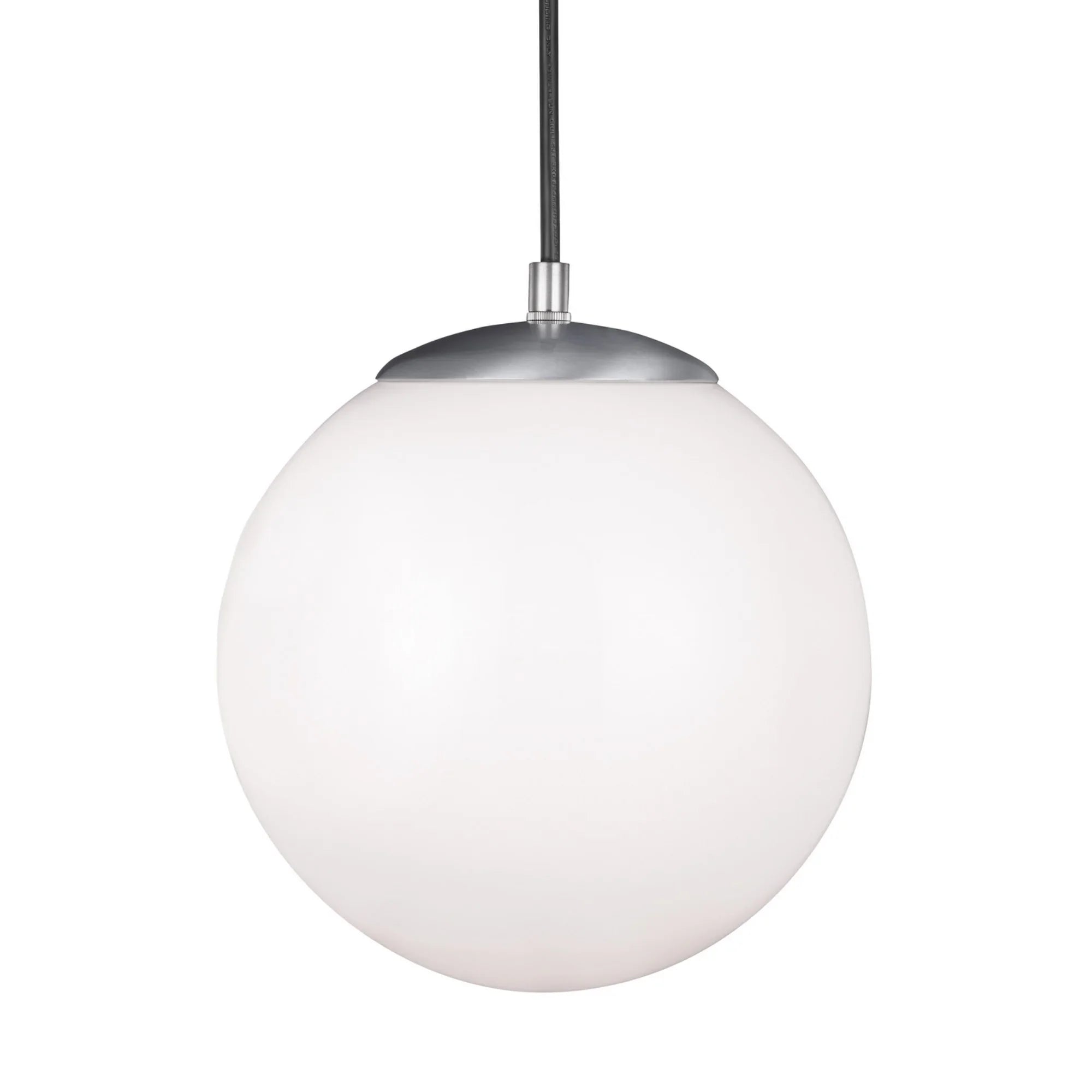 Leo Hanging Globe 10" Medium Pendant, Satin Aluminum Finish - Bees Lighting