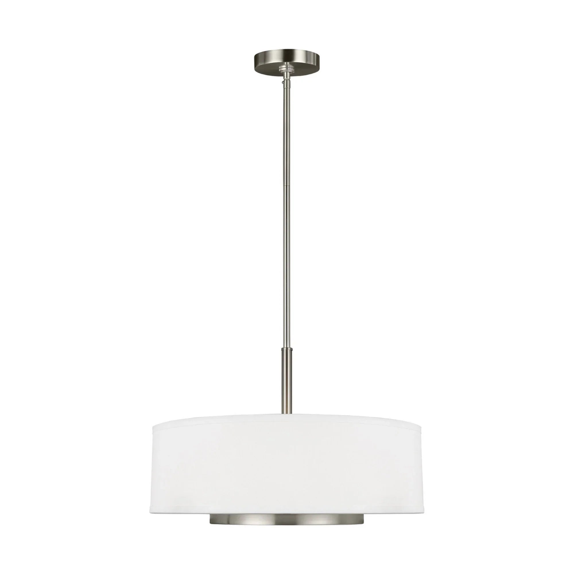 Nance 19" 3-Light Pendant, Brushed Nickel Finish - Bees Lighting