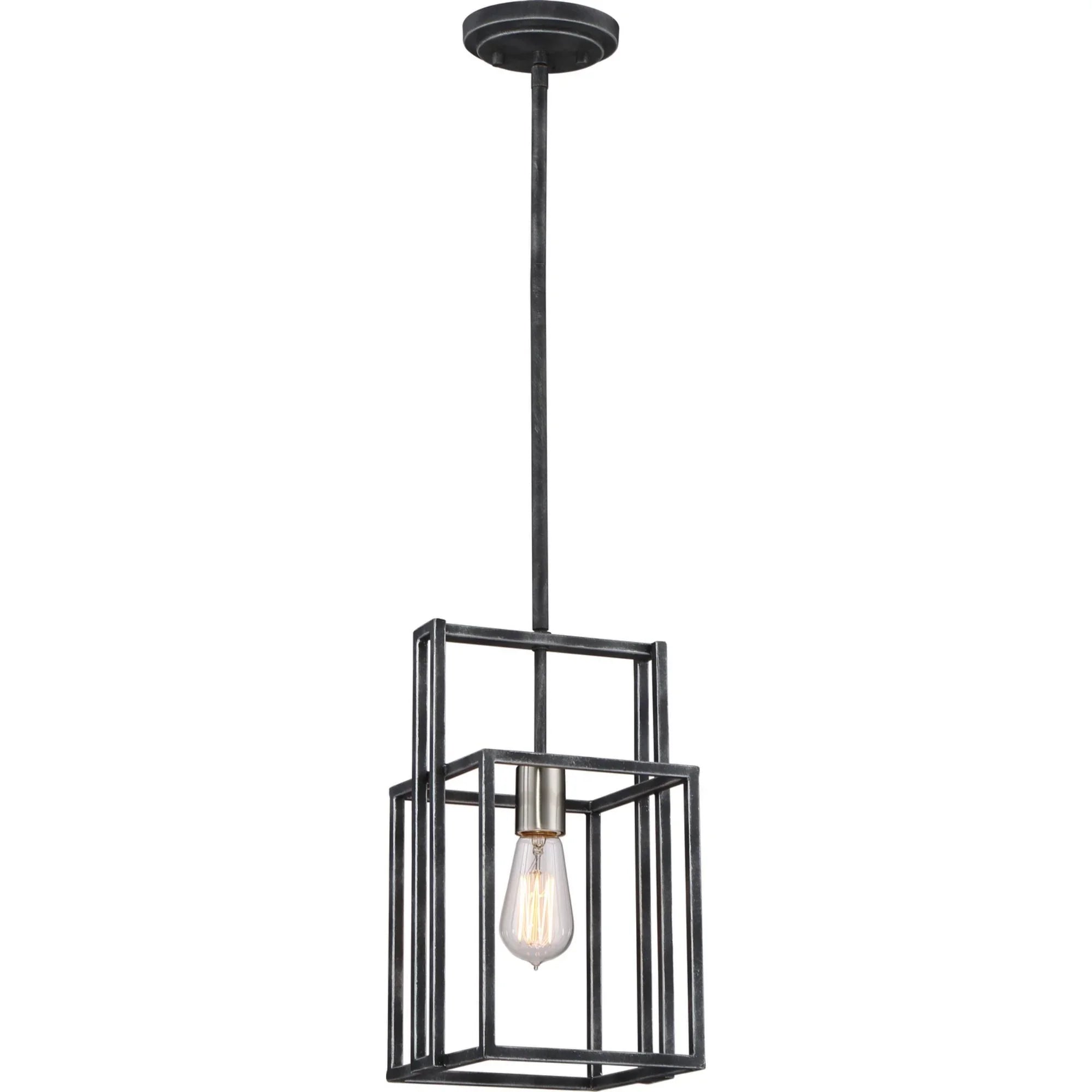 Lake 8" Mini Pendant, Black Finish - Bees Lighting